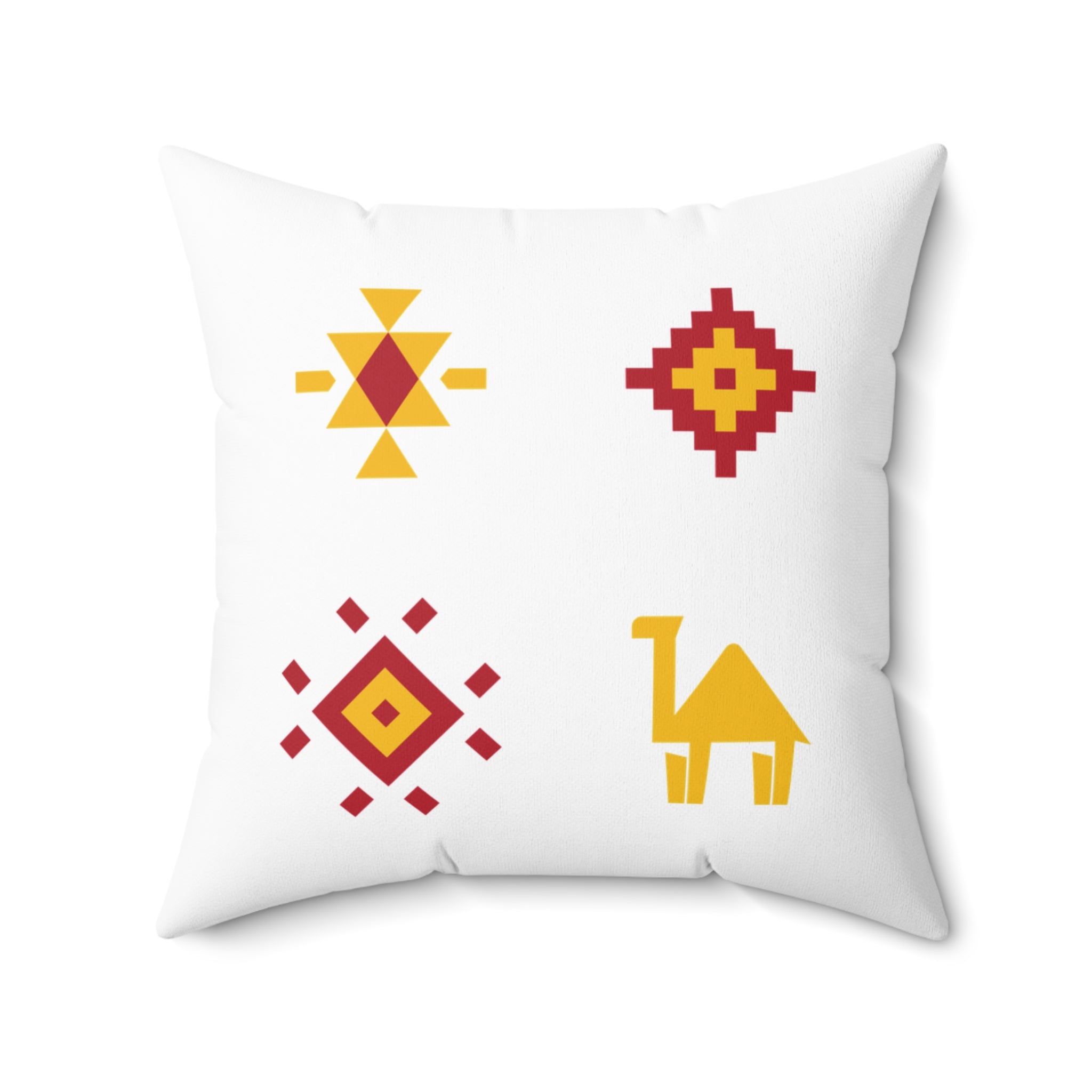 Zemmouri — Oreiller carré au design berbère marocain authentique et traditionnel