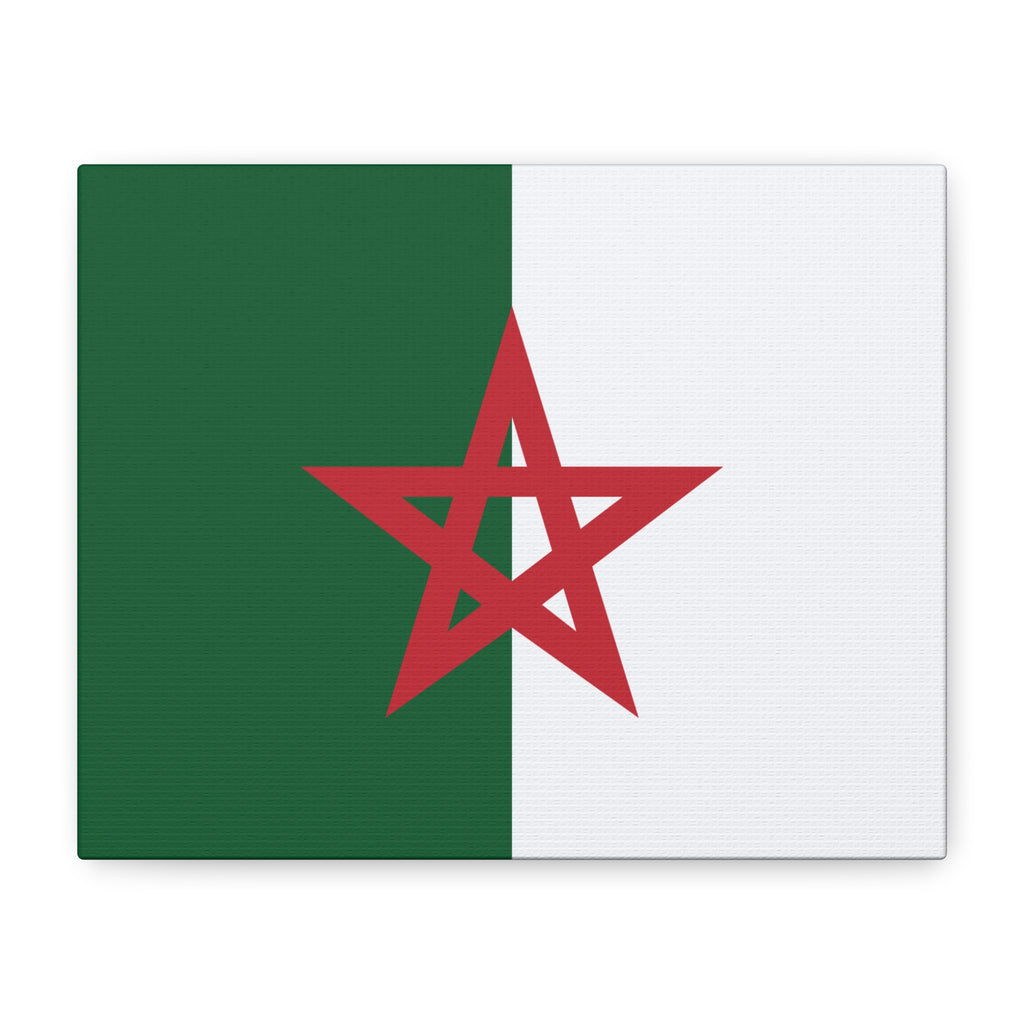 Morregia — Moroccan-Algerian Unity Flag Wall Art Print