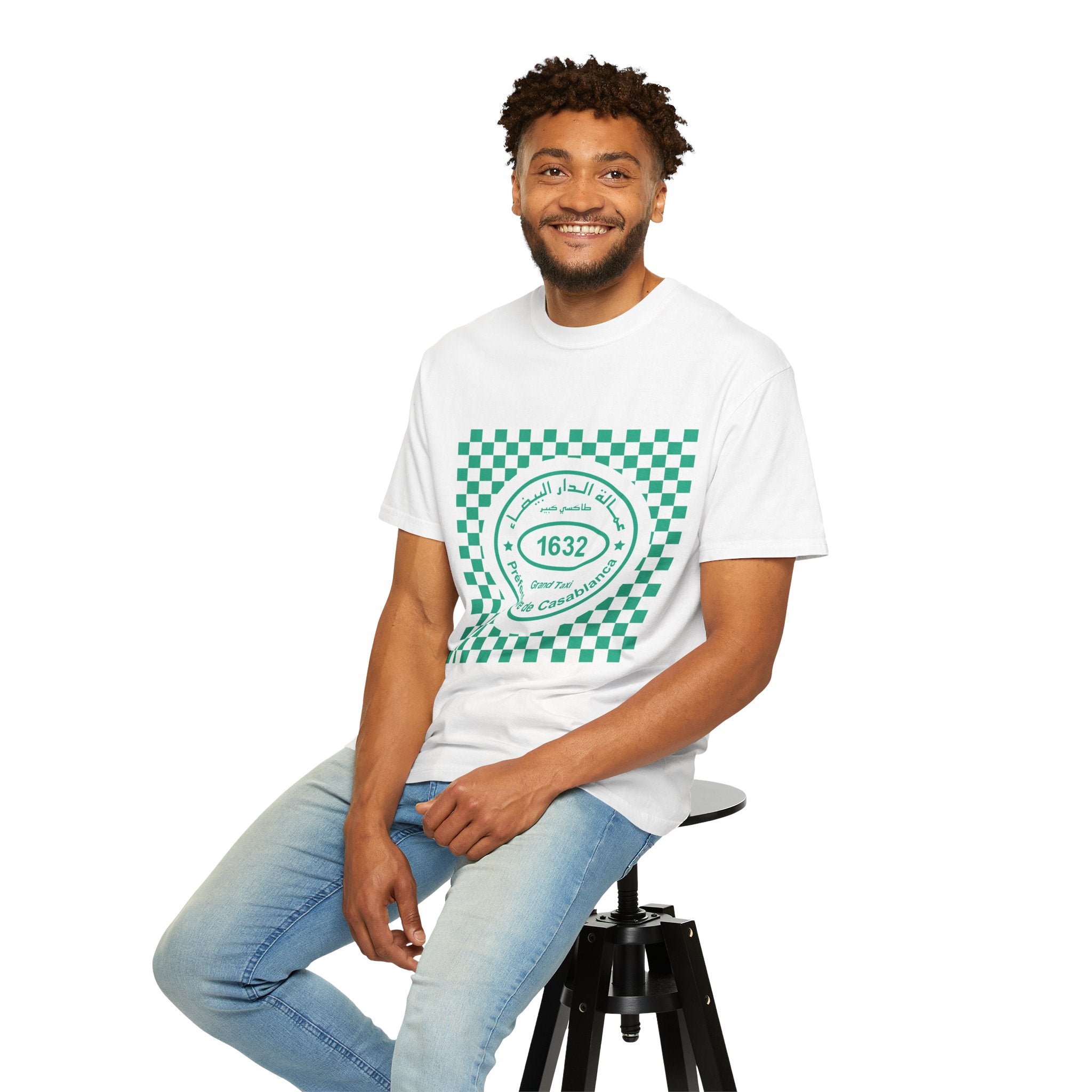 Grand Taxi — Casablanca Taxi Door Logo Graphic T-Shirt