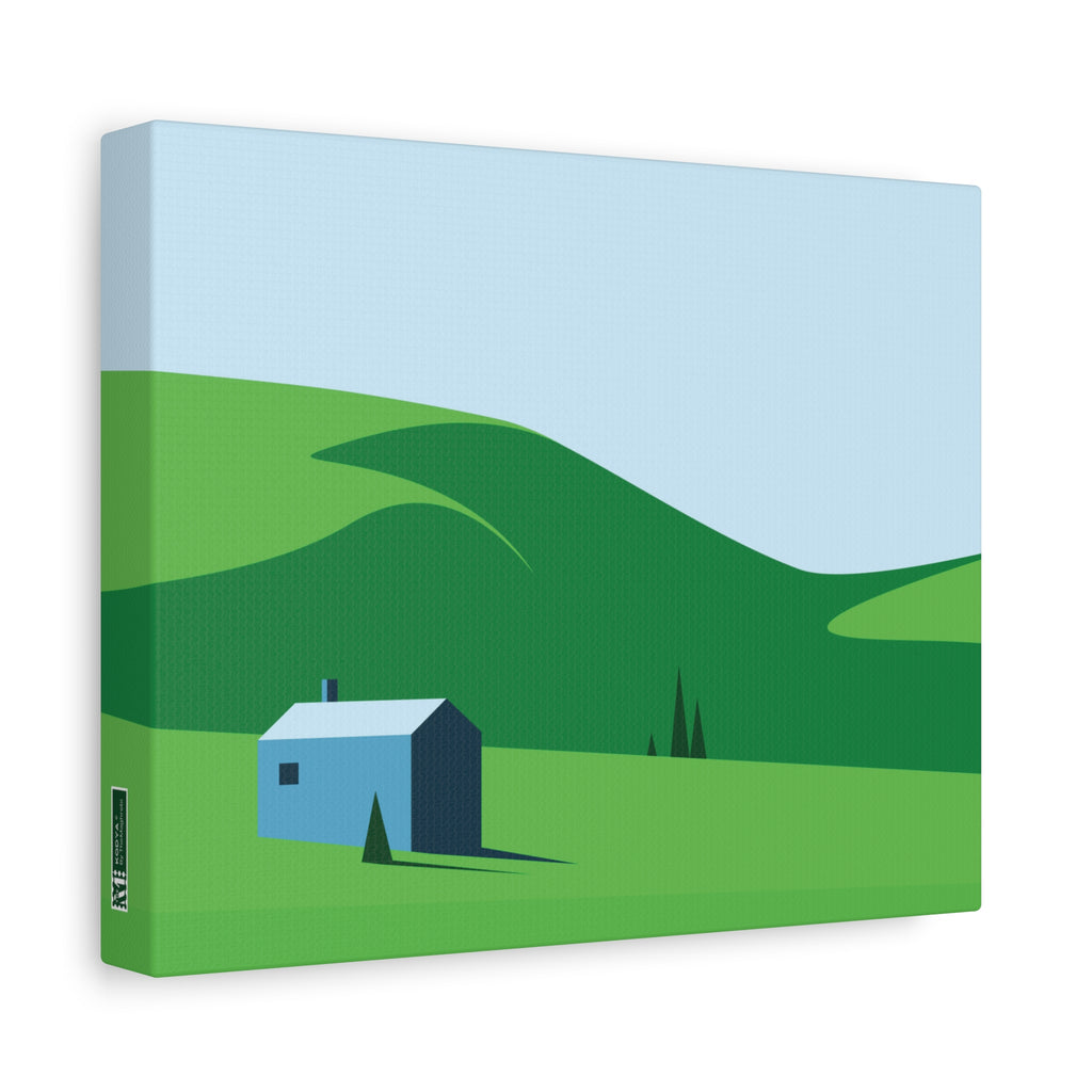 Kodya — Minimalist Green Hills Moroccan Landscape Wall Art