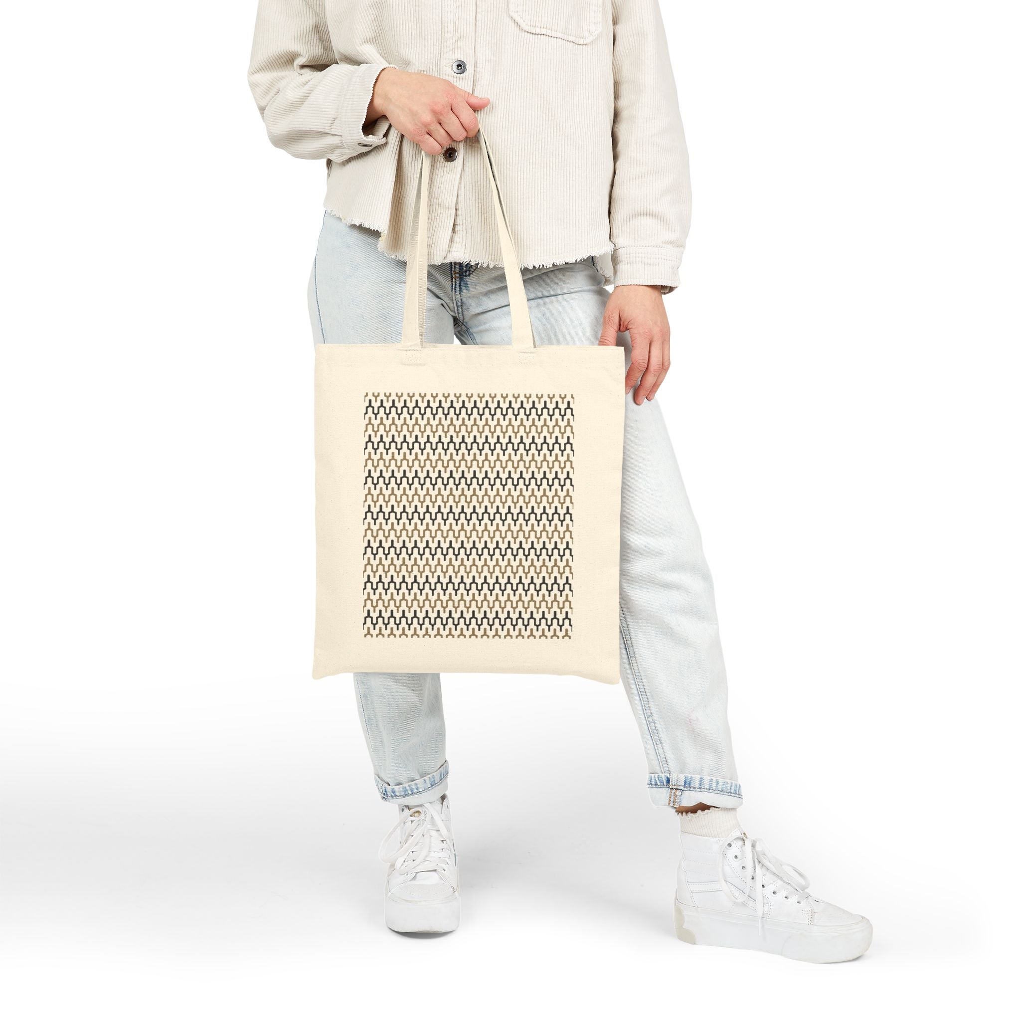 Fès – Sac fourre-tout en coton imprimé, motif d'inspiration marocaine