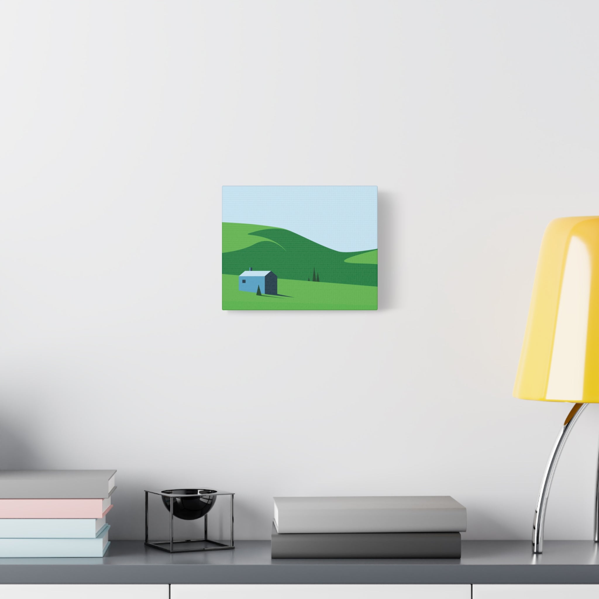 Kodya — Minimalist Green Hills Moroccan Landscape Wall Art