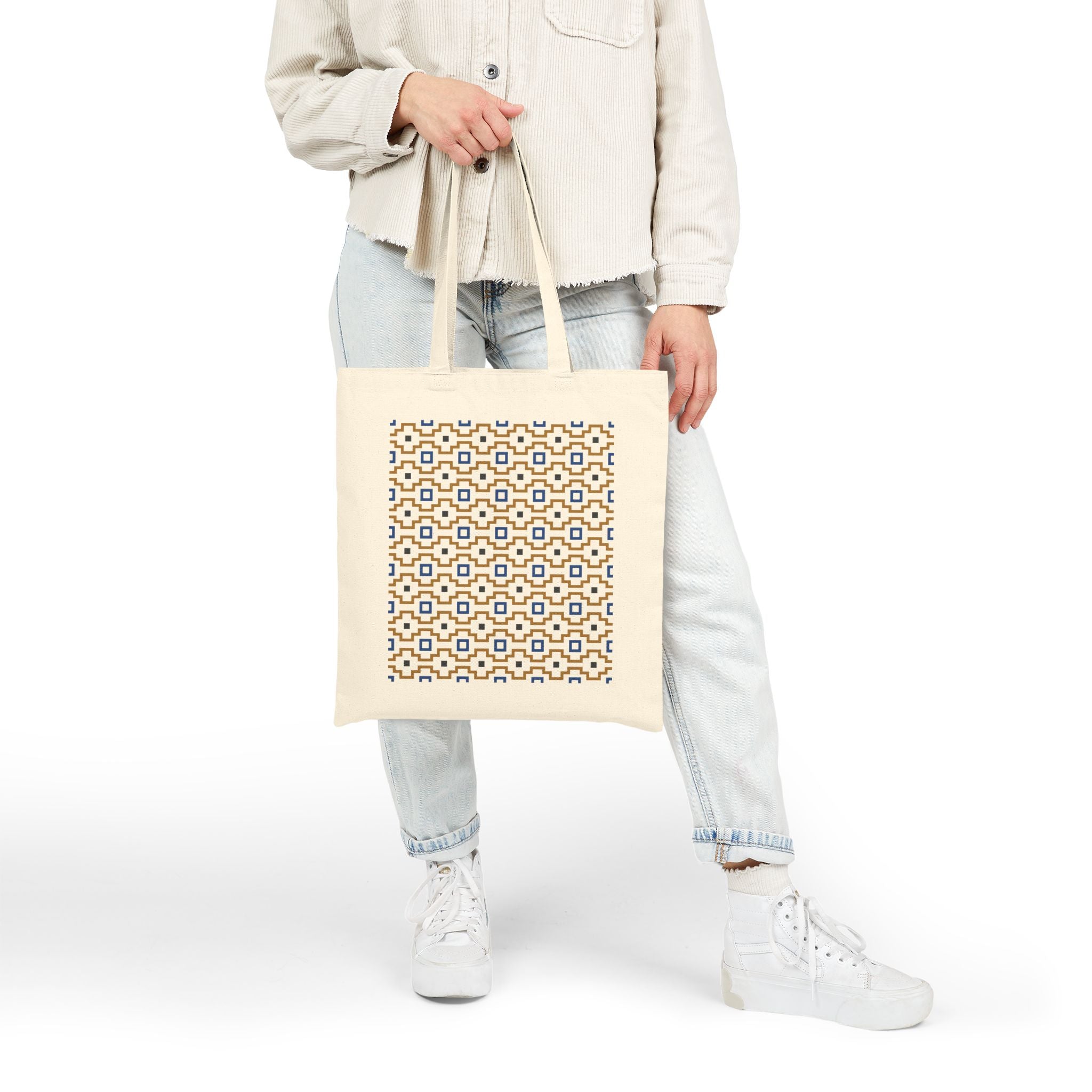 Rabat — Printed Cotton Tote Bag Moroccan Inspired Design Pattern