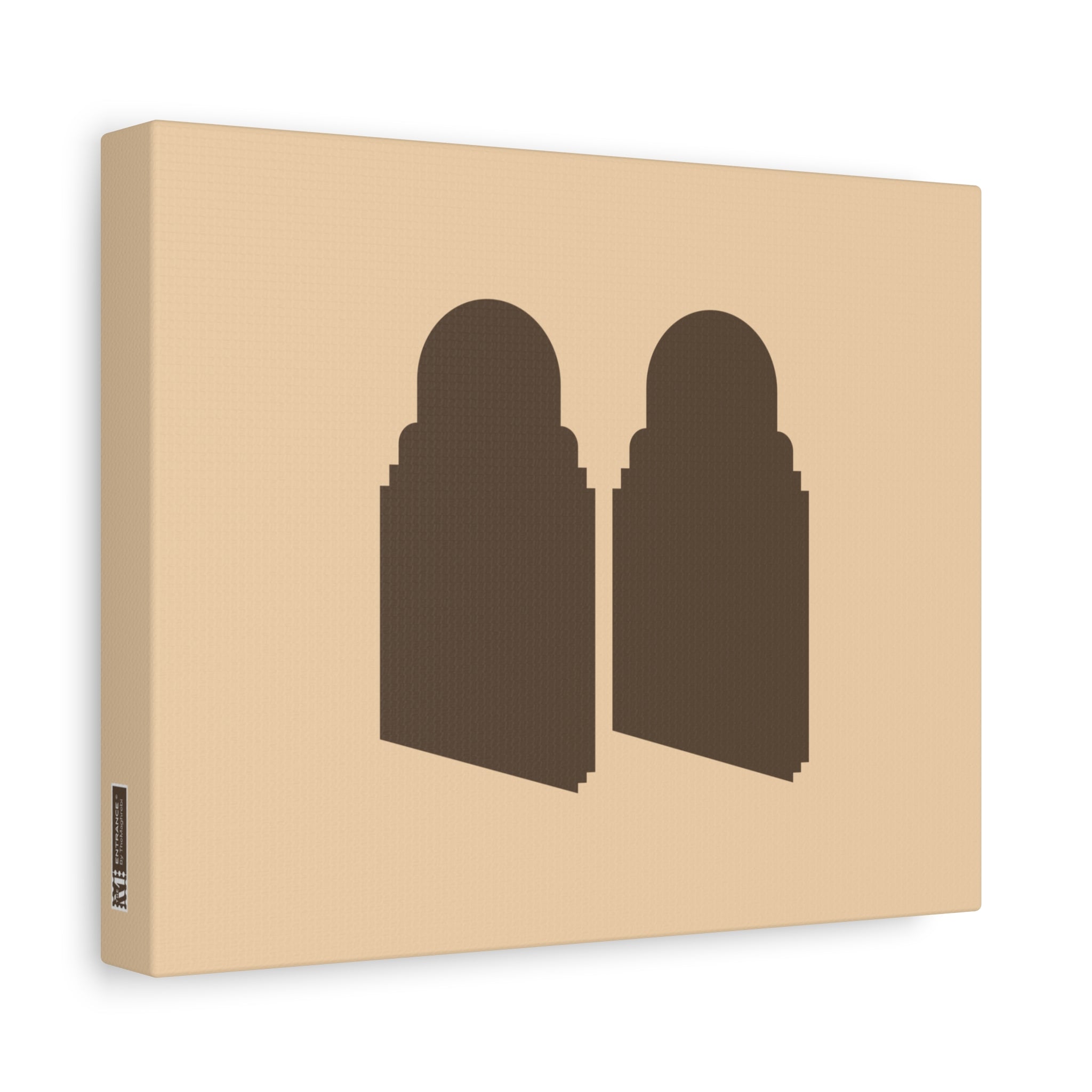 Entrée — Art mural minimaliste silhouette de pierre tombale marocaine