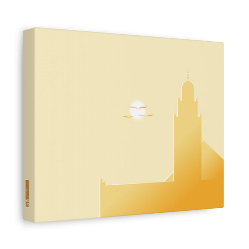 Adhan — Minimalist Mosque Sunset Landscape Islamic Wall Art