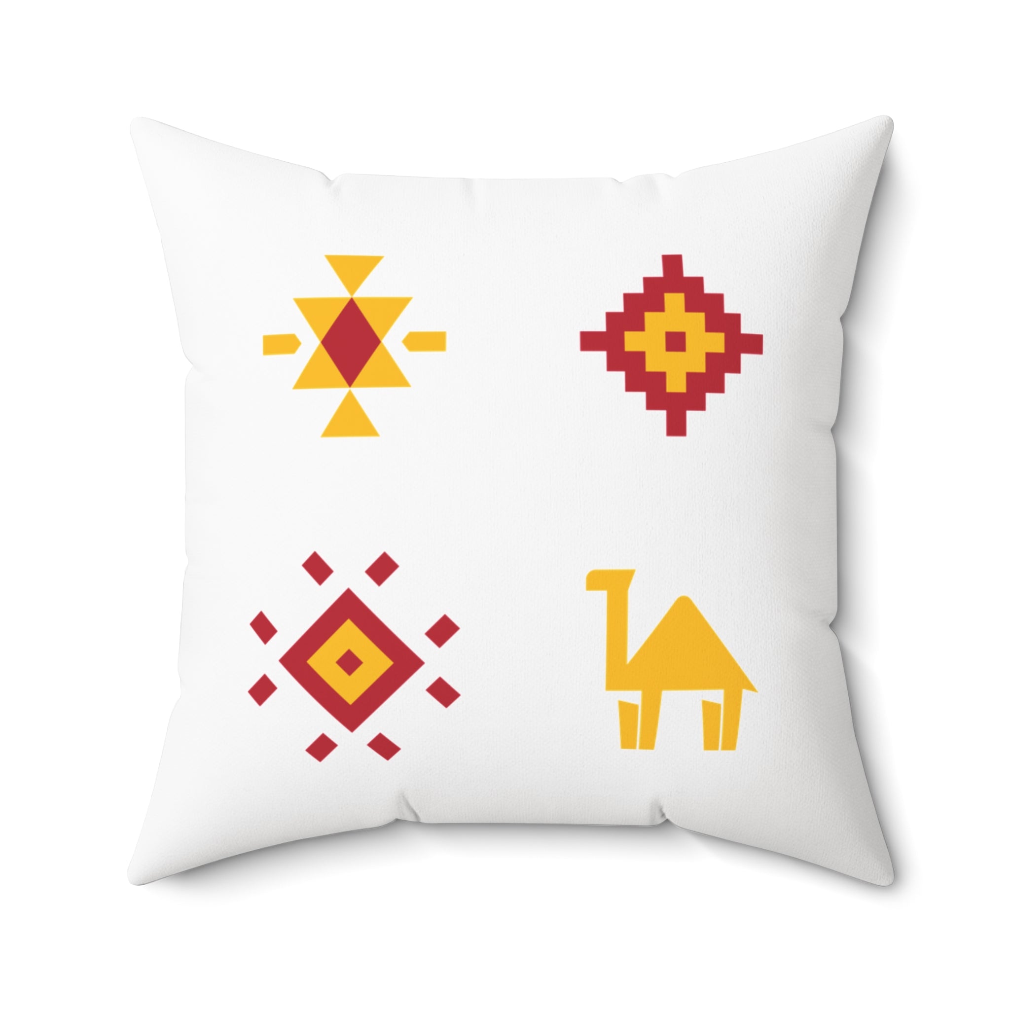 Zemmouri — Oreiller carré au design berbère marocain authentique et traditionnel