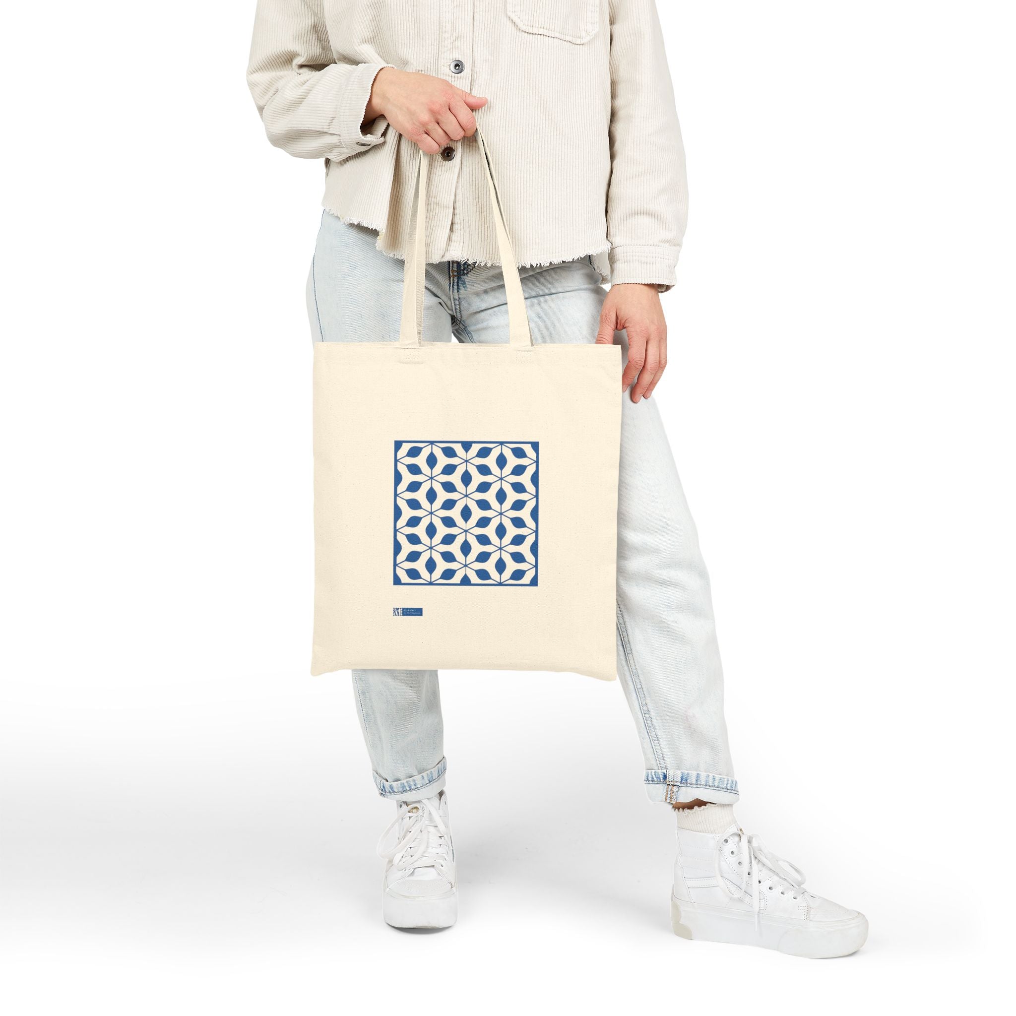 Plava — Printed Cotton Tote Bag Moroccan Inspired Design