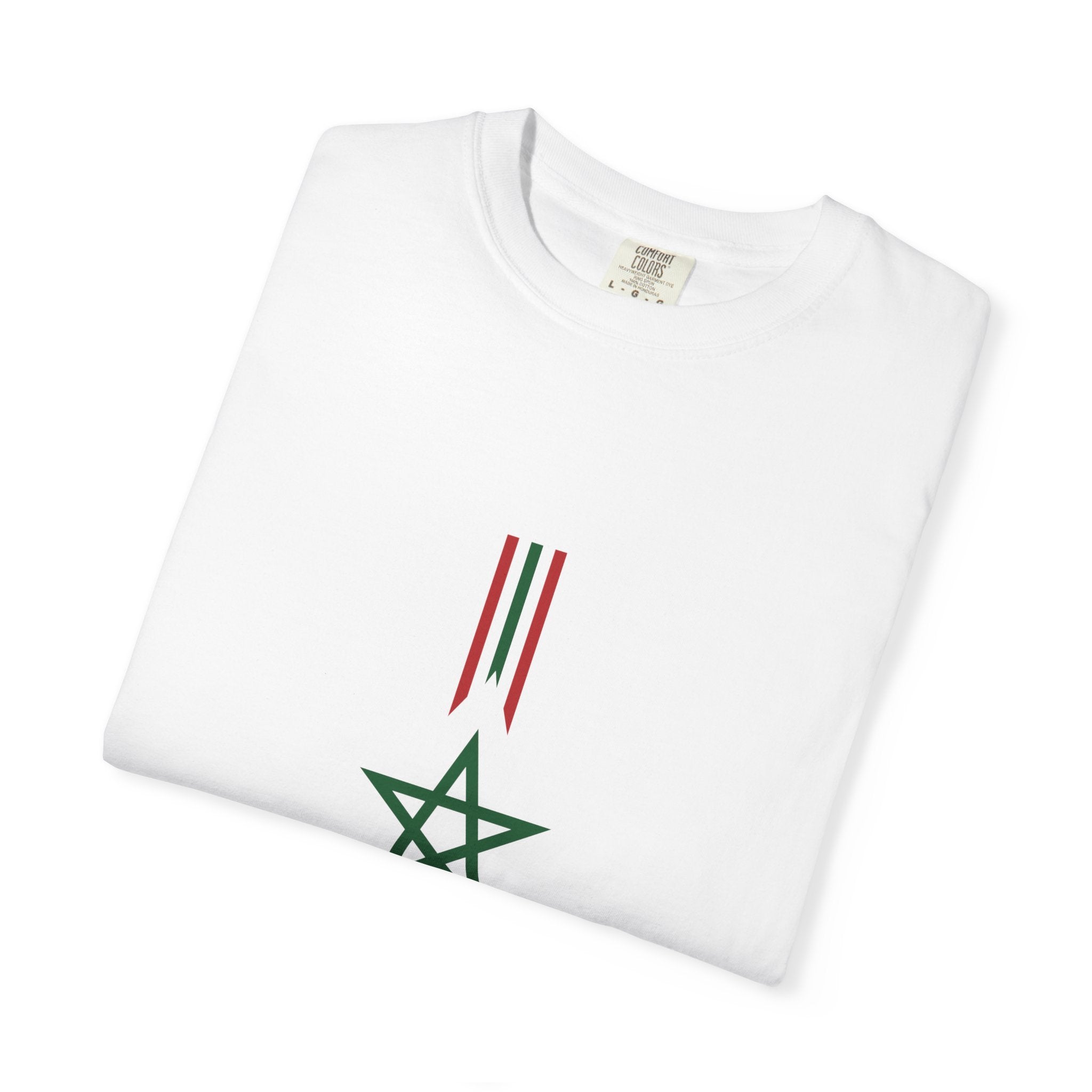 Raya — T-shirt Fierté Lions de l'Atlas Coupe du Monde 2026 Drapeau Maroc