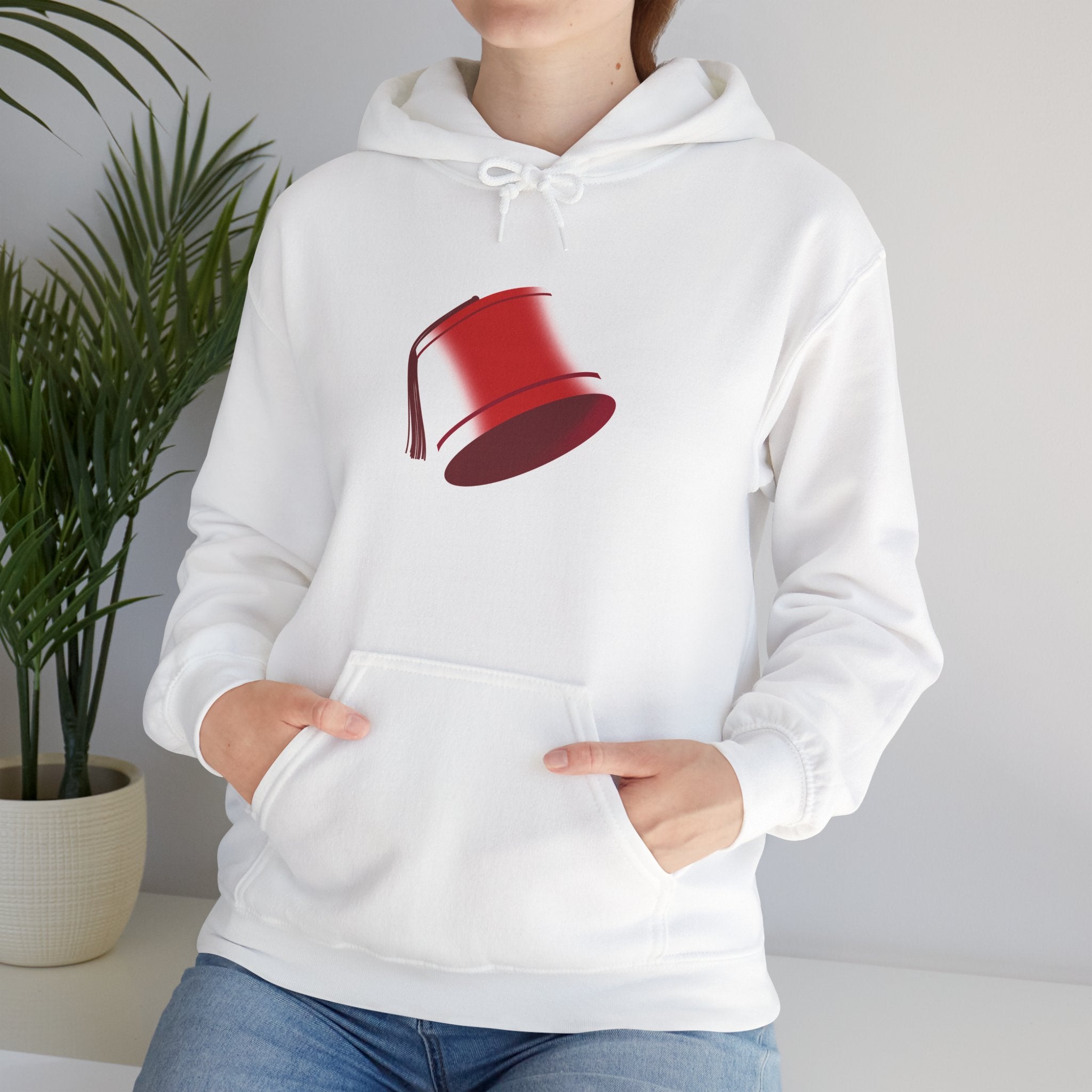 Moroccan Tarbush (Fez) Heritage Hoodie - Cozy Minimalist Sweatshirt