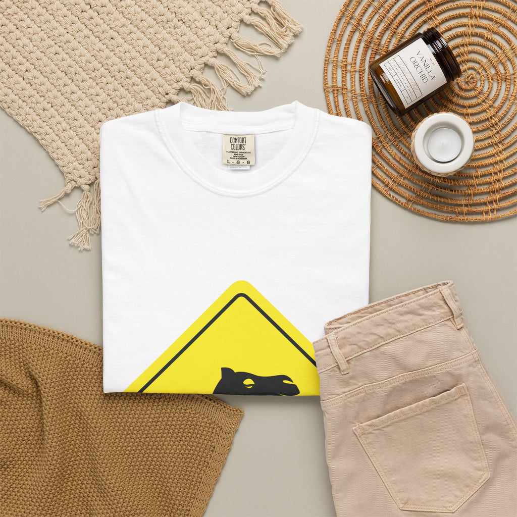 Saharan — Camel Crossing Road Sign Graphic T‑Shirt