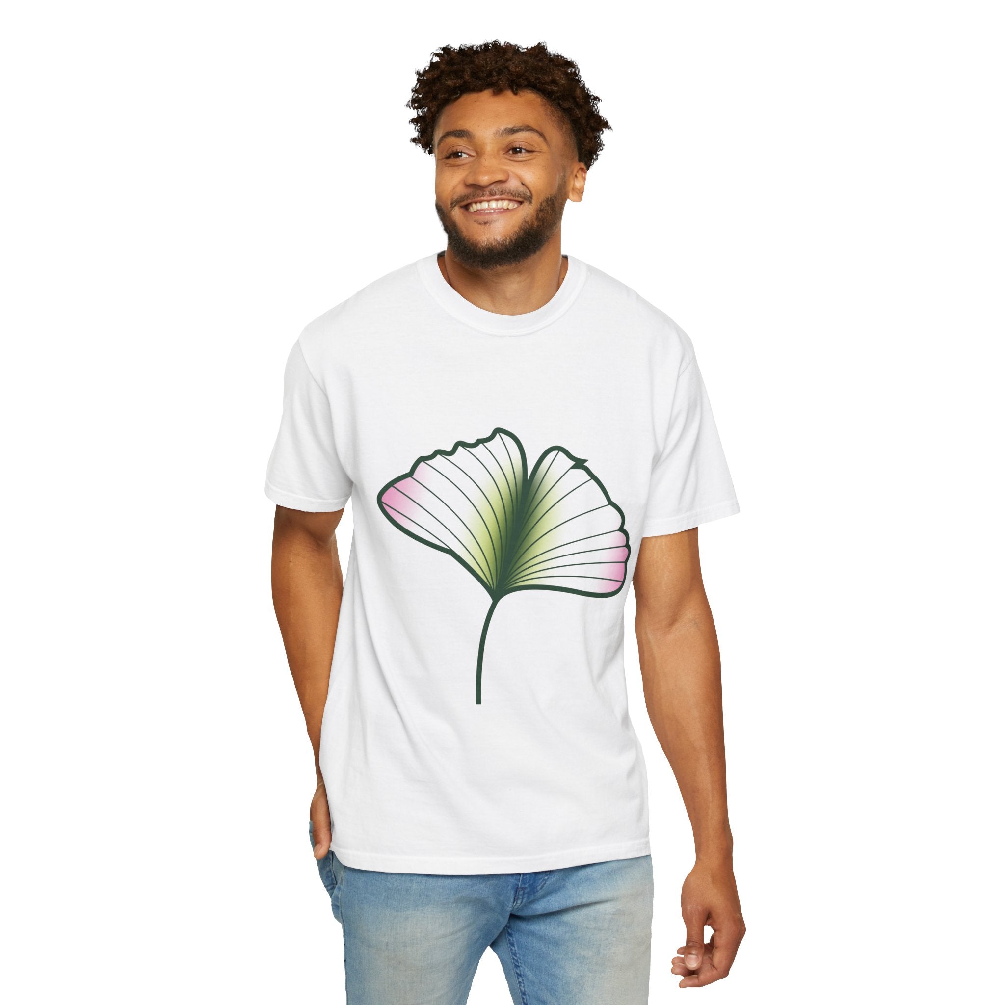 Bakoula — T-Shirt Graphique Botanique Feuille de Mauve Marocaine