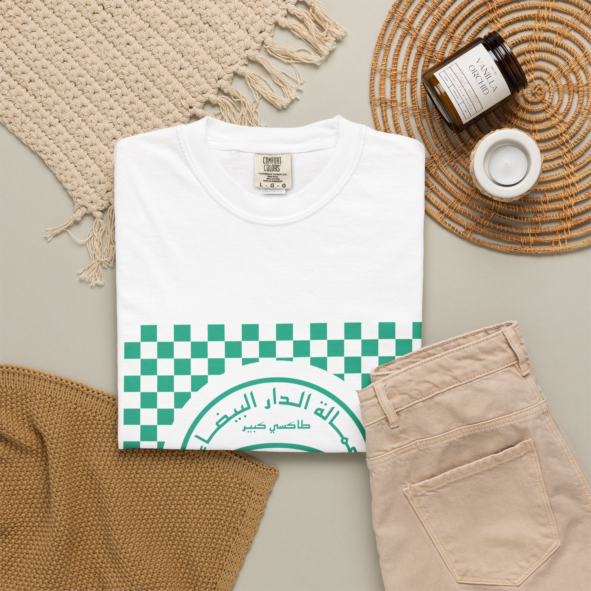 Grand Taxi — Casablanca Taxi Door Logo Graphic T-Shirt
