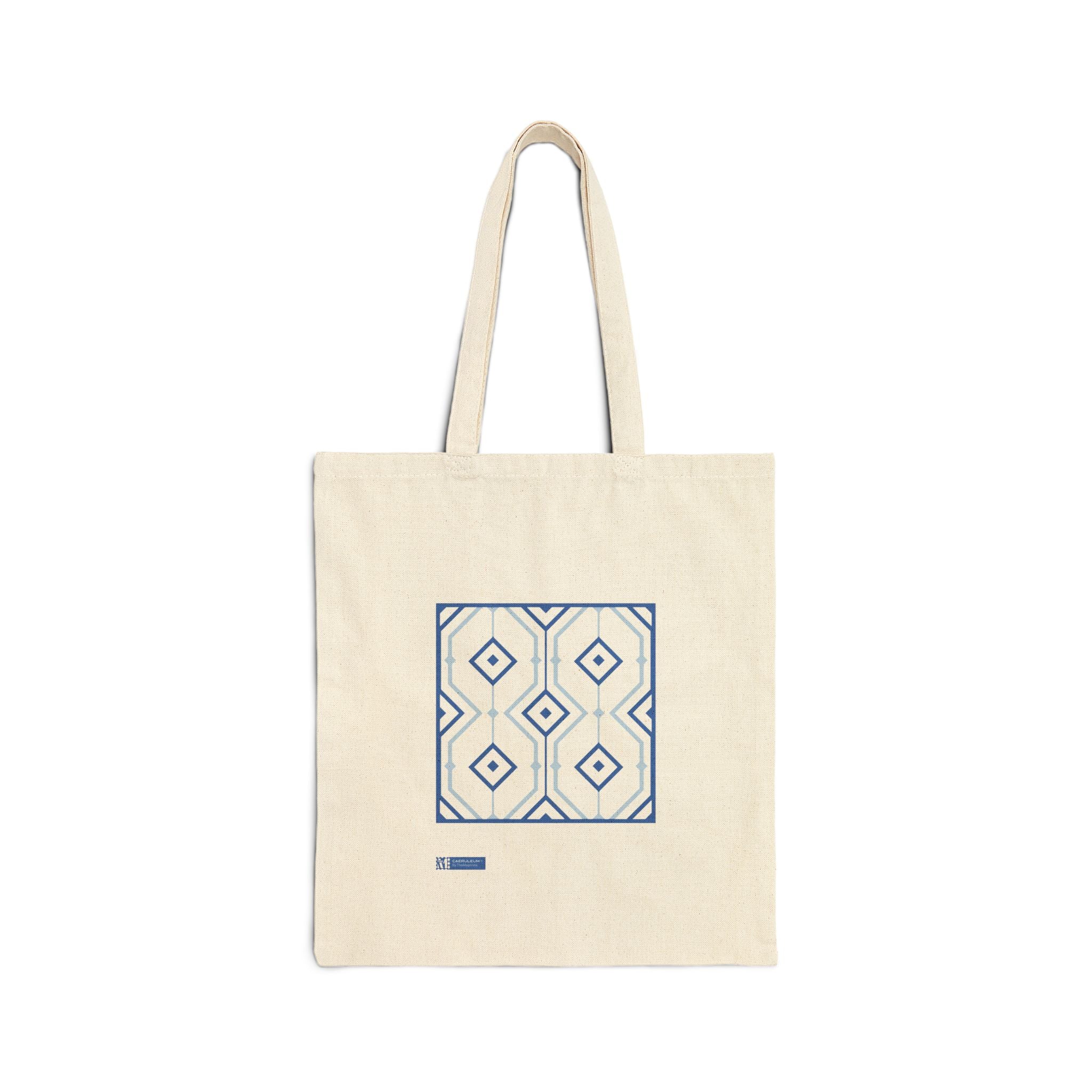 Caeruleum — Printed Cotton Tote Bag Moroccan Inspired Design