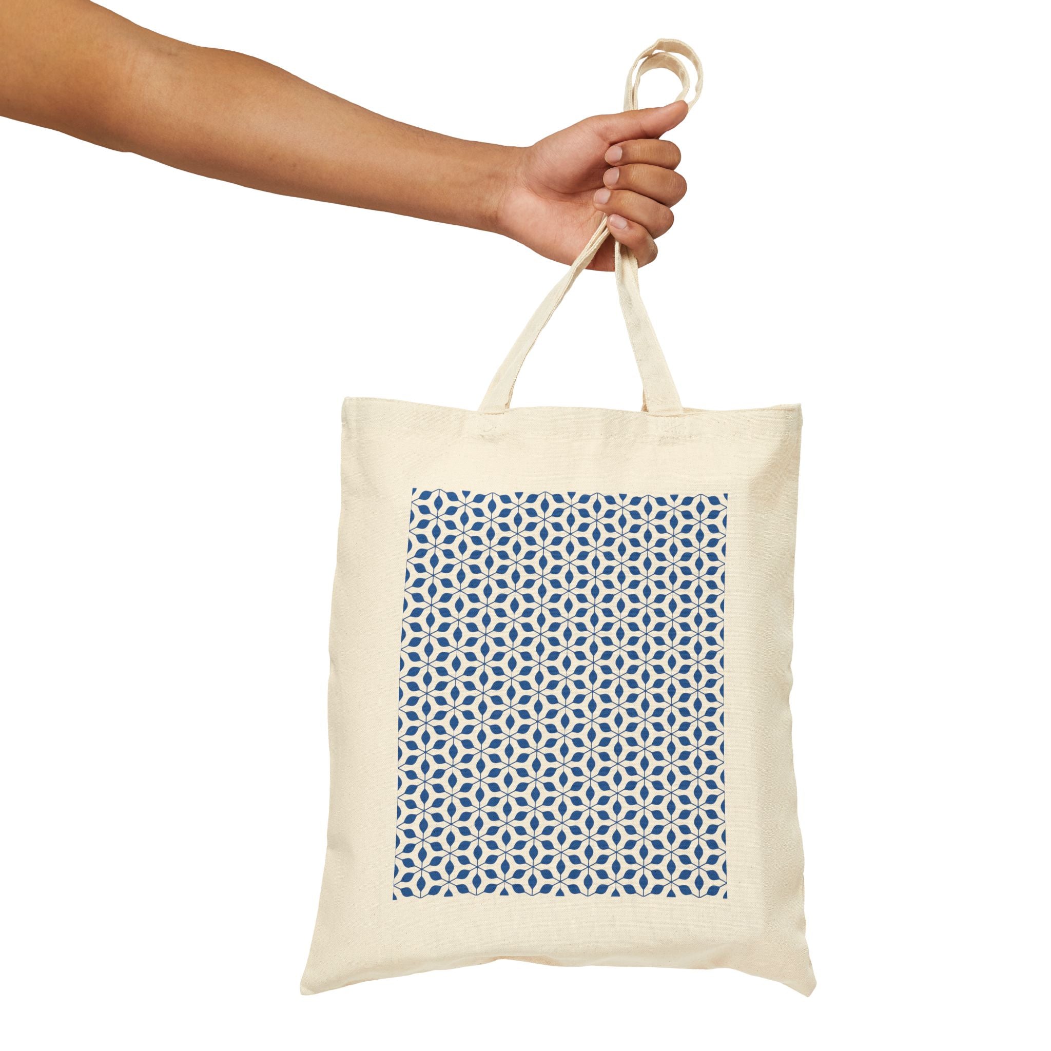 Plava — Printed Cotton Tote Bag Moroccan Inspired Design