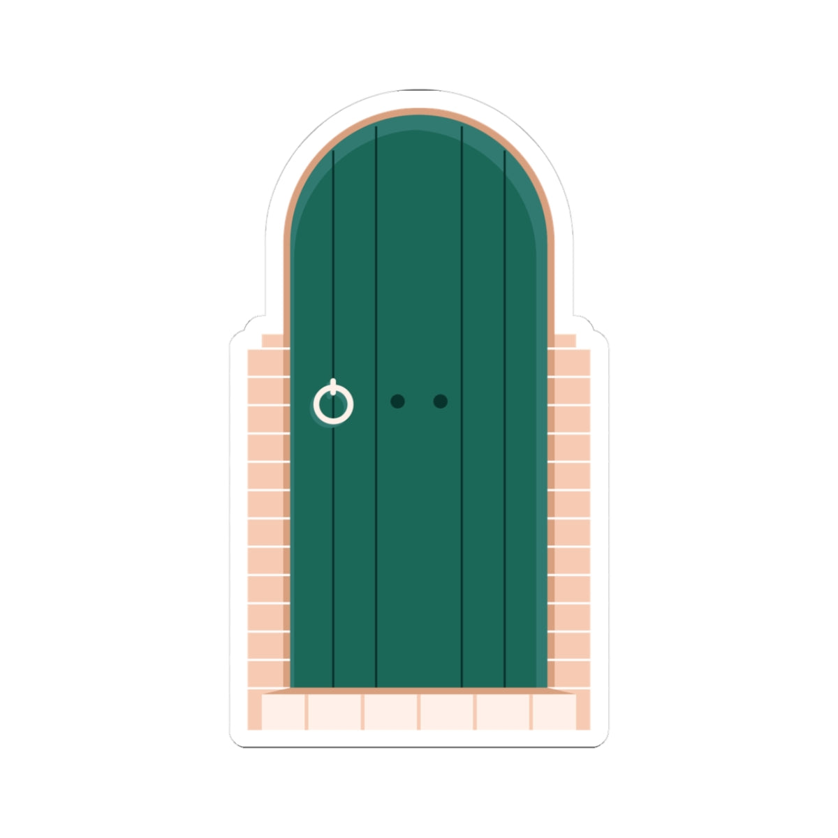 Bab Dar — Autocollant de porte en bois arqué de médina marocaine
