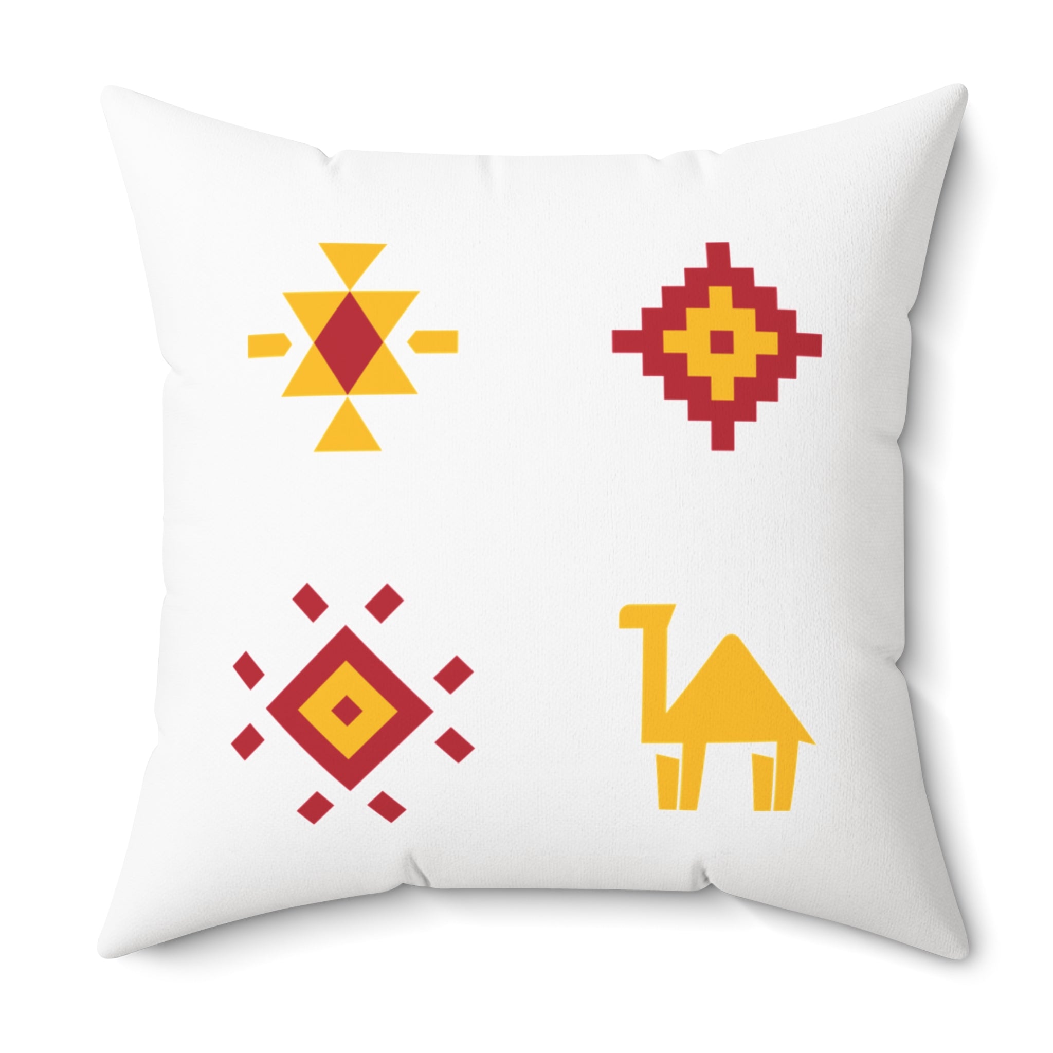 Zemmouri — Oreiller carré au design berbère marocain authentique et traditionnel