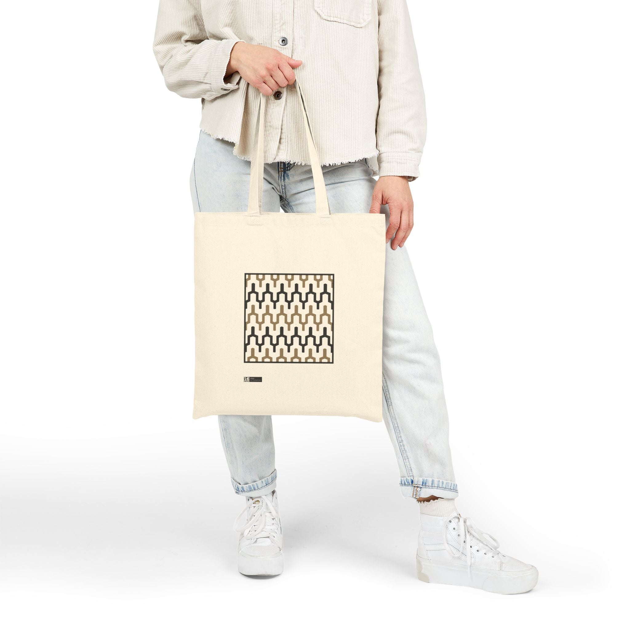Fès – Sac fourre-tout en coton imprimé, motif d'inspiration marocaine