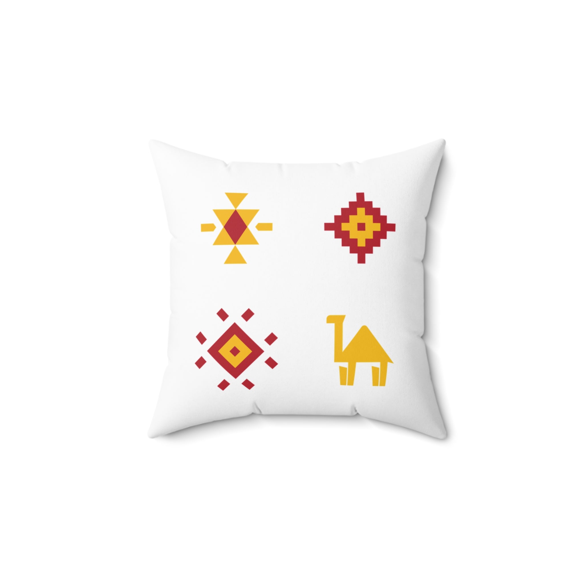 Zemmouri — Oreiller carré au design berbère marocain authentique et traditionnel