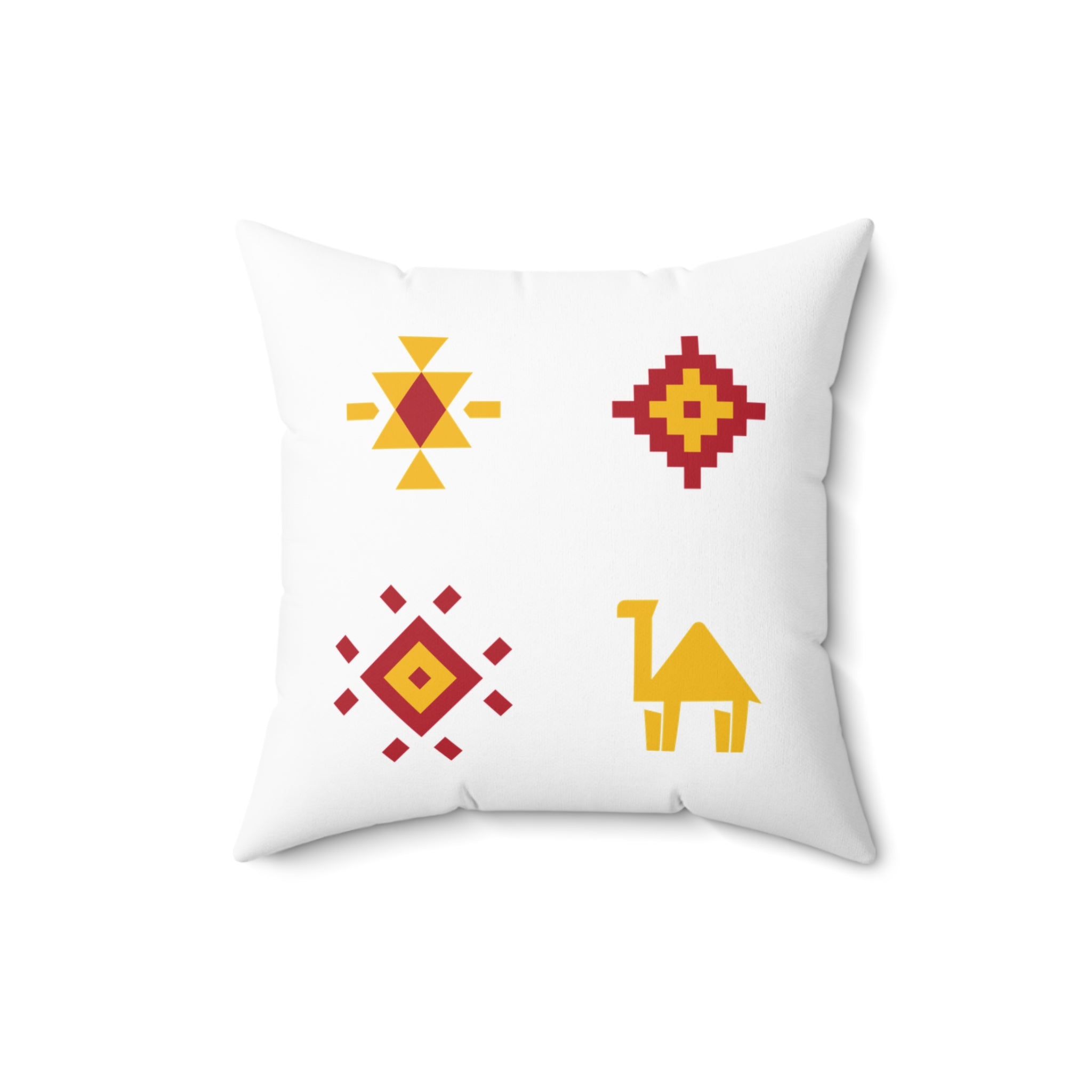 Zemmouri — Oreiller carré au design berbère marocain authentique et traditionnel