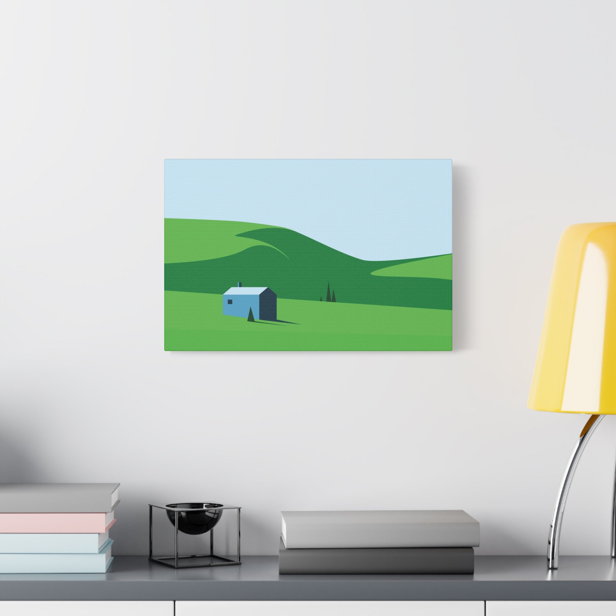 Kodya — Minimalist Green Hills Moroccan Landscape Wall Art