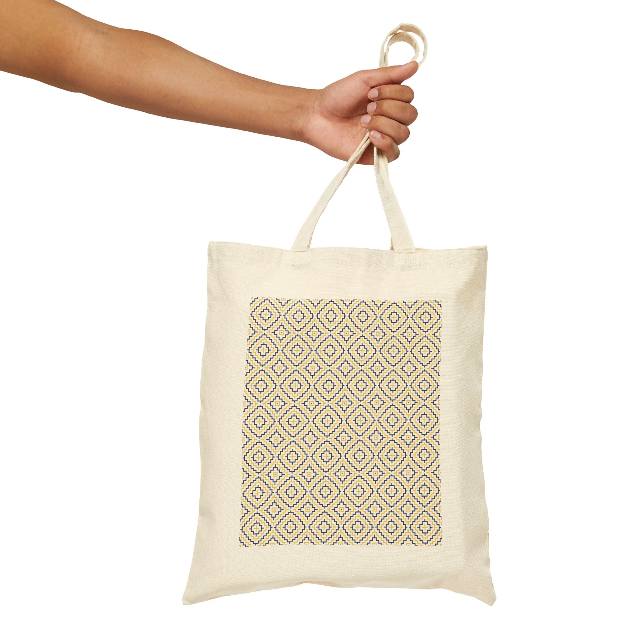 Hannah — Sac fourre-tout en coton imprimé, design d'inspiration marocaine