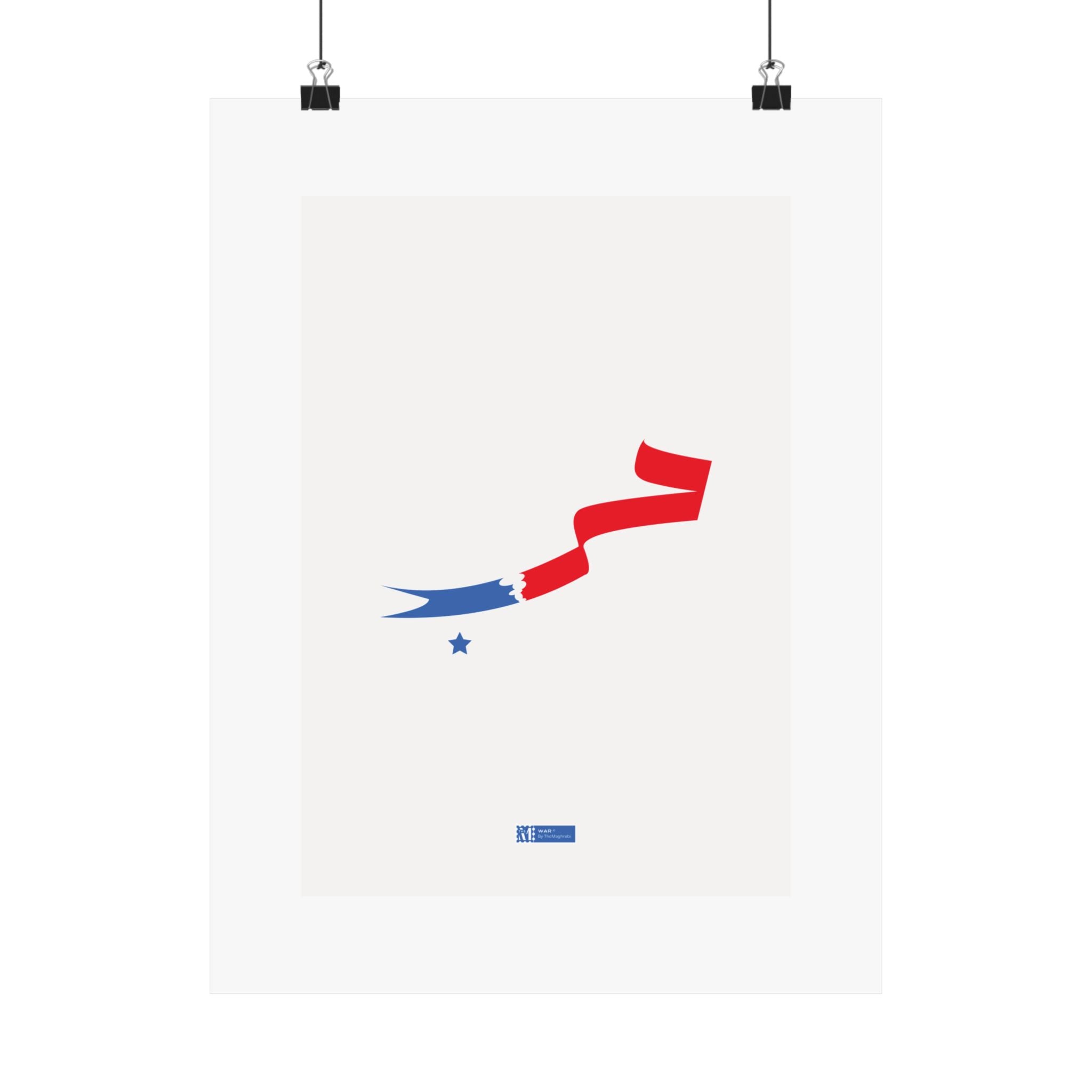 War — Patriotic Minimalist Arabic Calligraphy Matte Vertical Poster