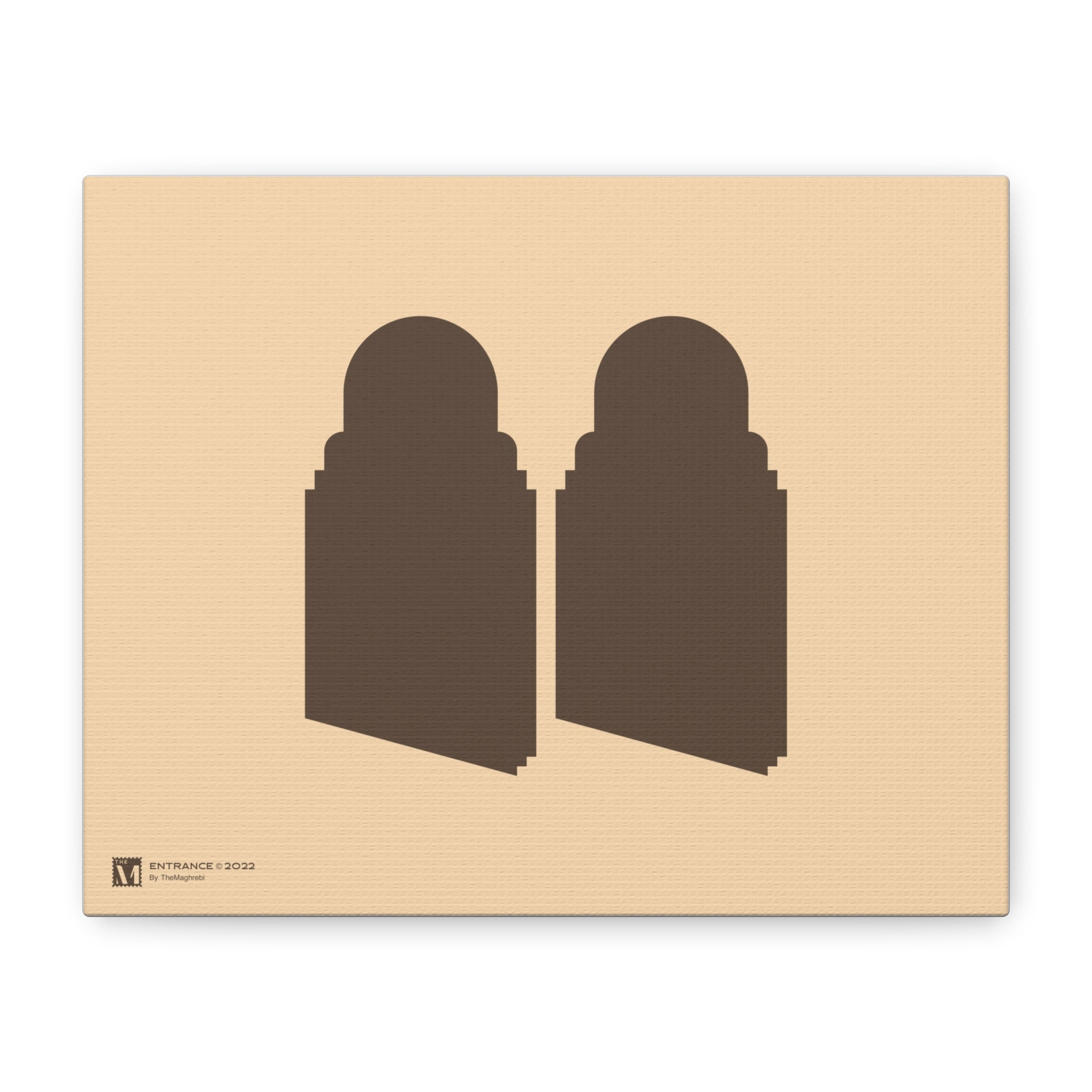 Entrance - Minimalist Tombstone Silhouette Canvas