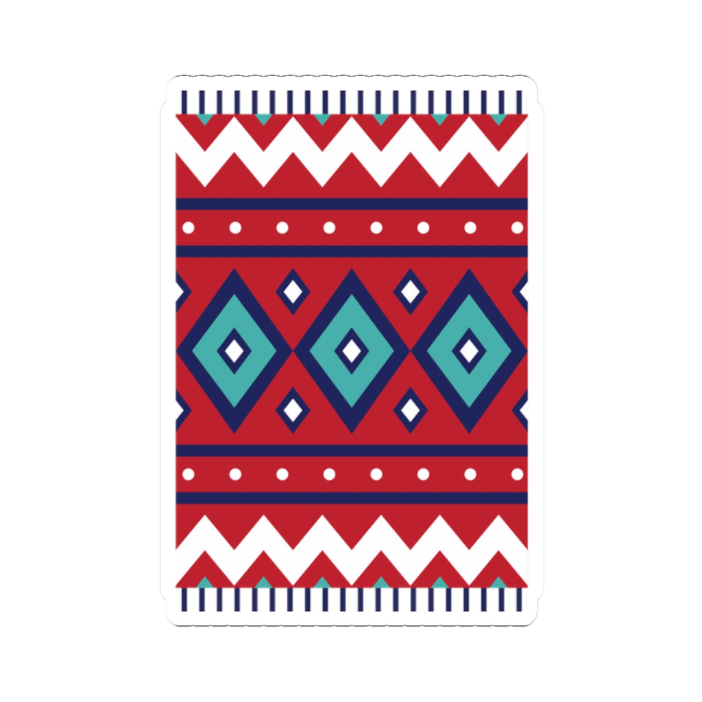 Taznakht — Moroccan Berber Handwoven Rug Diamond Pattern Sticker