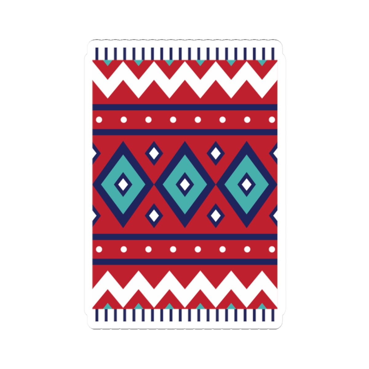 Taznakht — Autocollant de Tapis Berbère Marocain Tissé à la Main à Motif Diamant