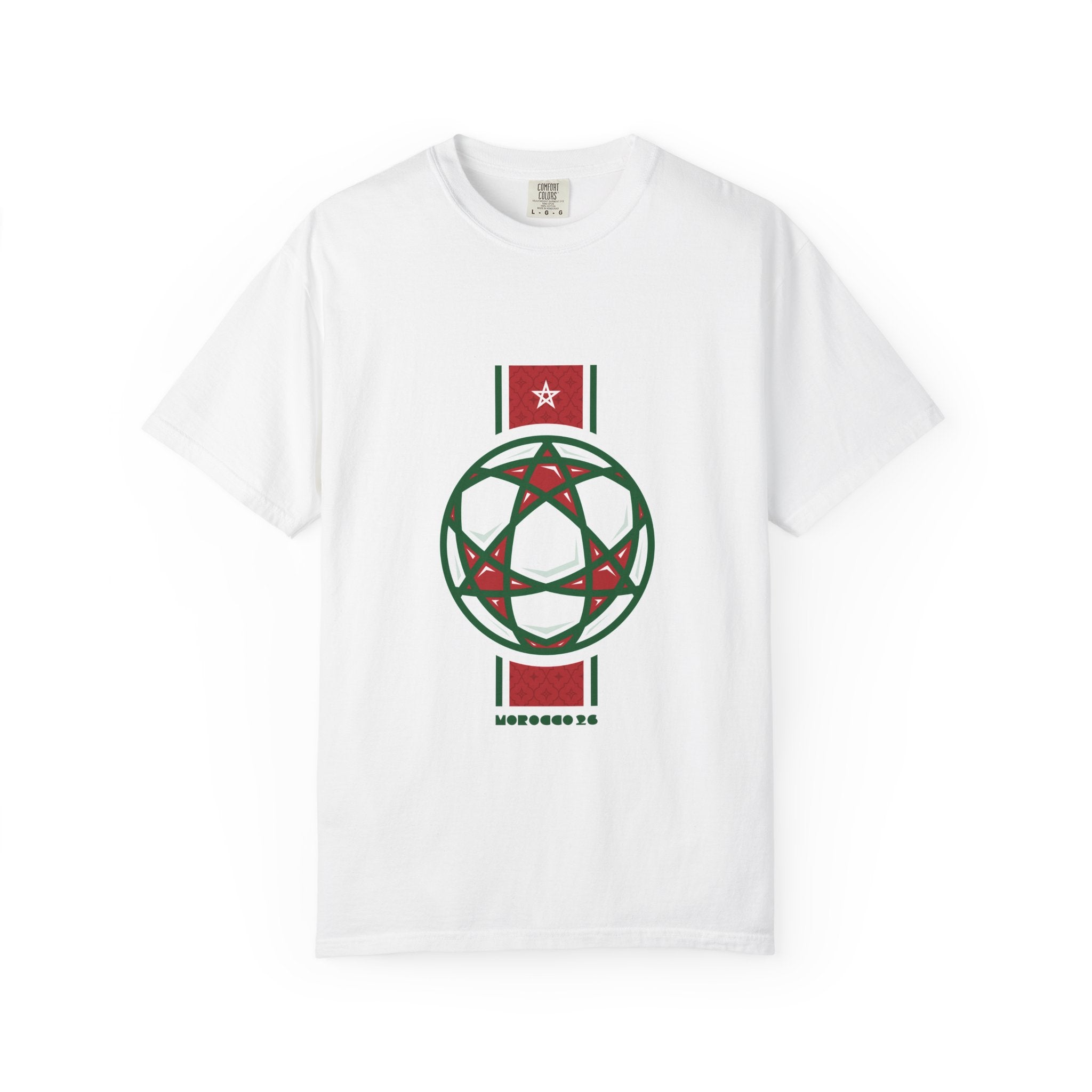 Ballon — T-shirt de supporter Lions de l'Atlas Coupe du Monde de Football 2026 Maroc