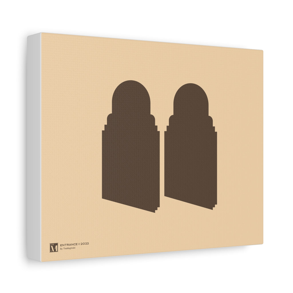 Entrance - Minimalist Tombstone Silhouette Canvas