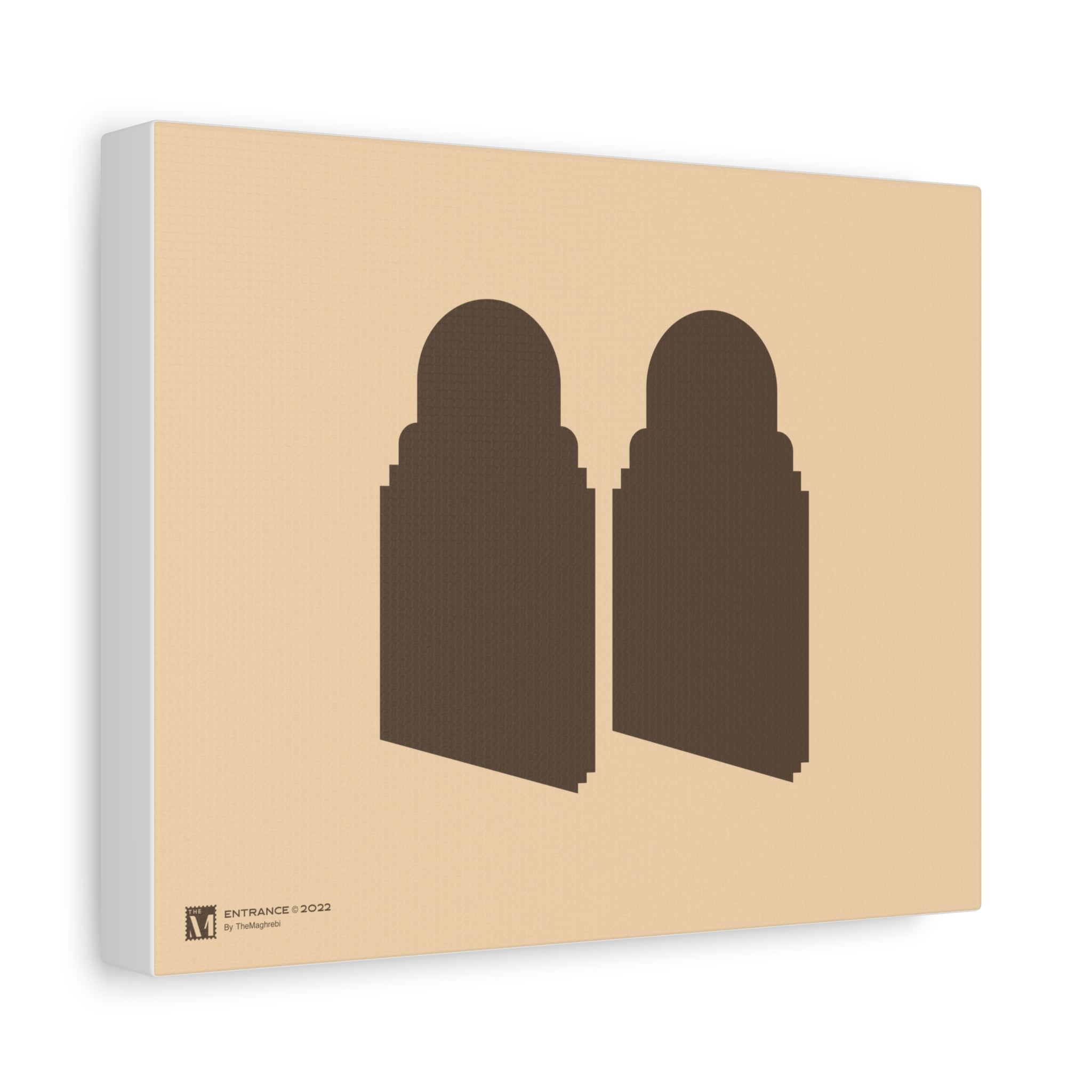 Entrance - Minimalist Tombstone Silhouette Canvas