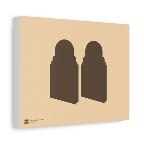Entrance - Minimalist Tombstone Silhouette Canvas
