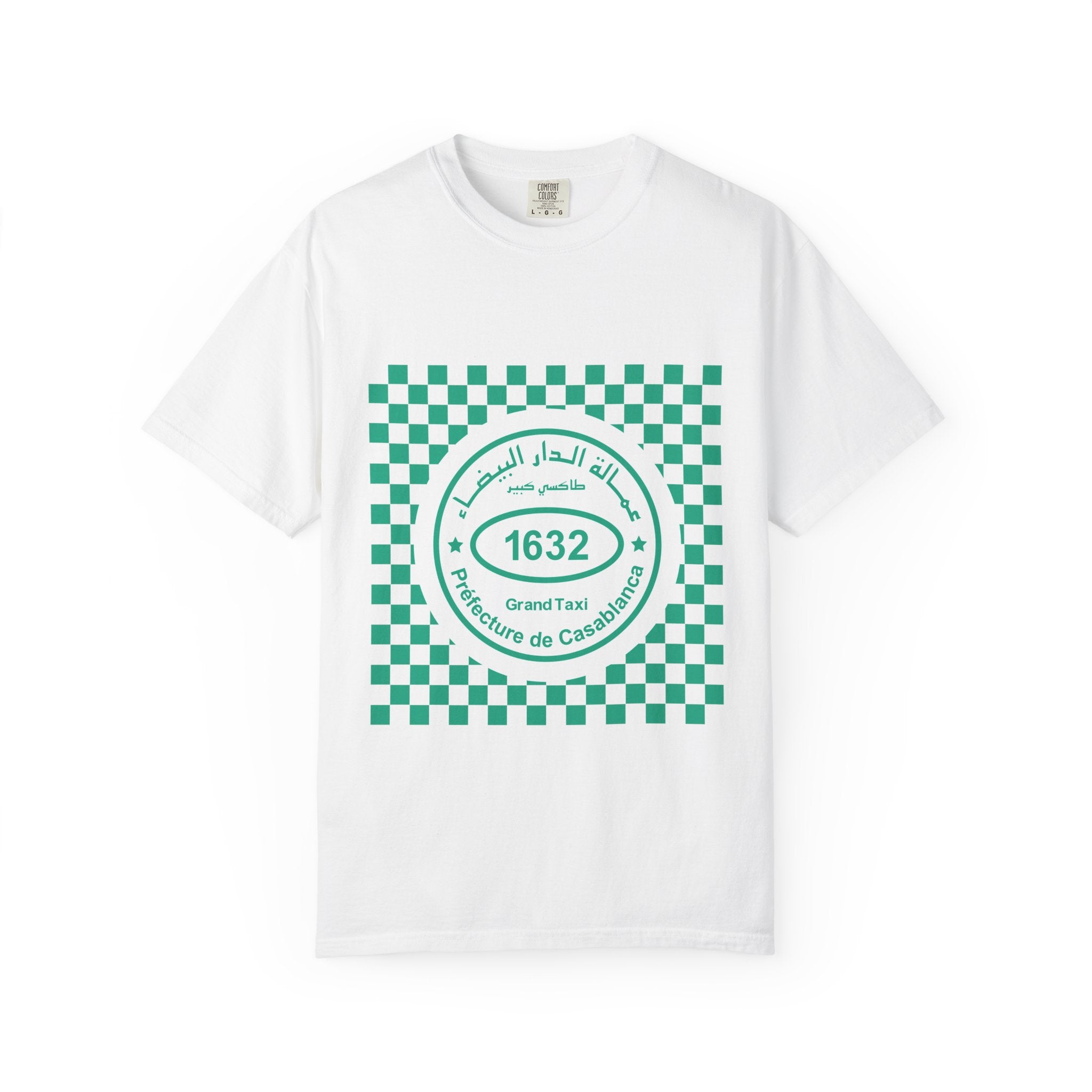 T-shirt graphique Grand Taxi — Logo de porte de taxi de Casablanca