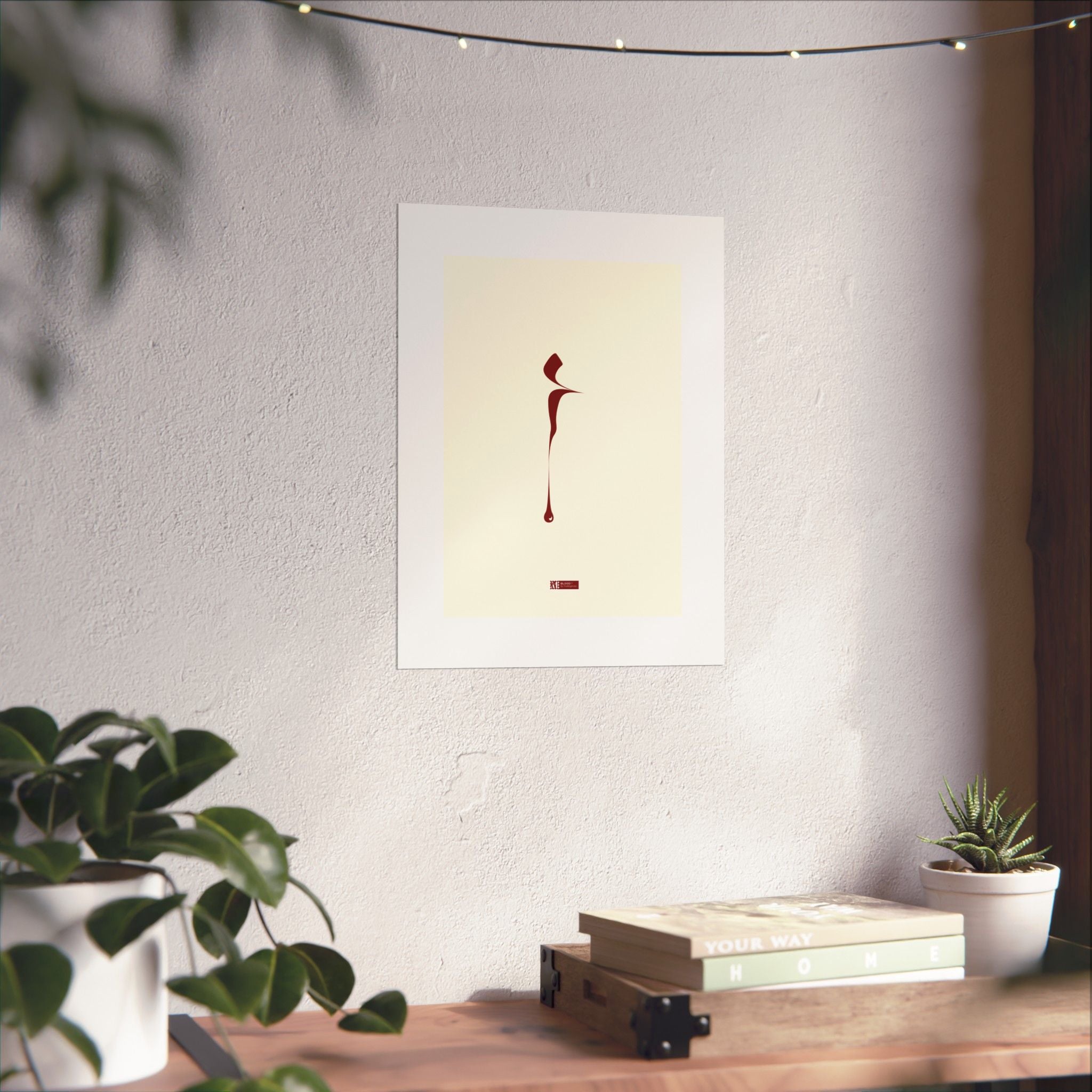 Blood — Minimalist Arabic Calligraphy Matte Vertical Poster