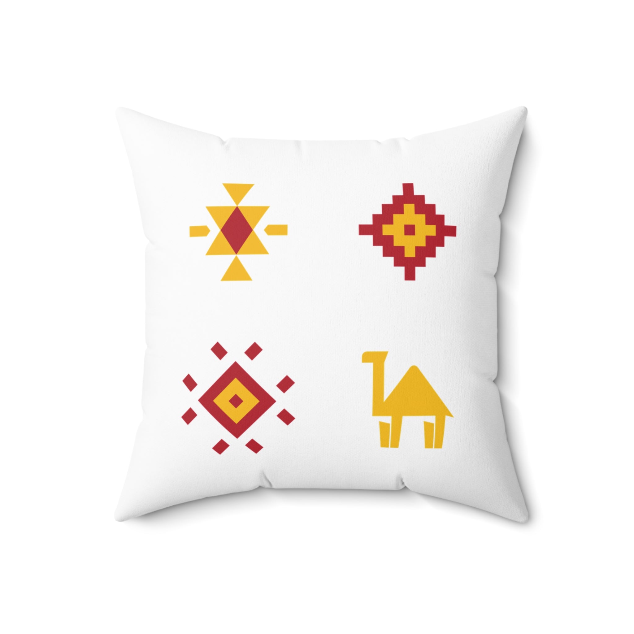 Zemmouri — Oreiller carré au design berbère marocain authentique et traditionnel