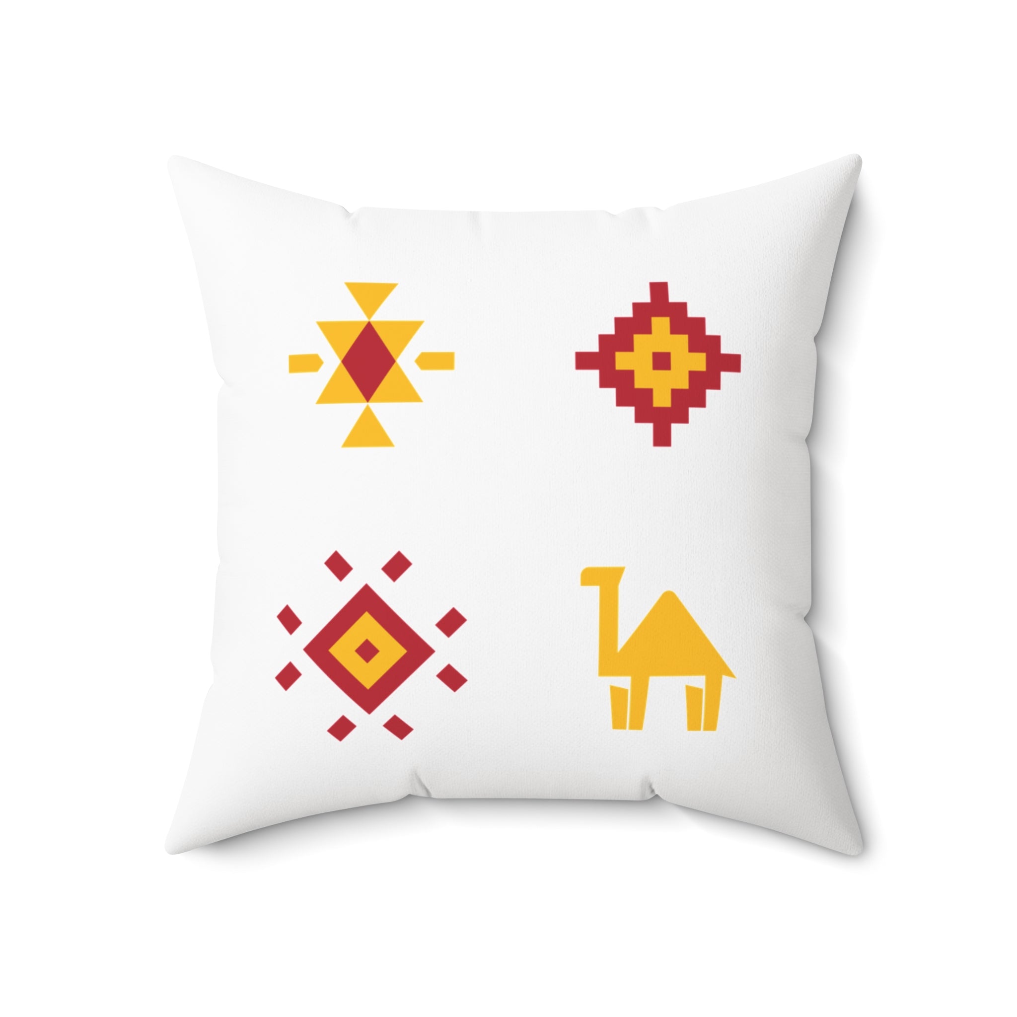 Zemmouri — Oreiller carré au design berbère marocain authentique et traditionnel