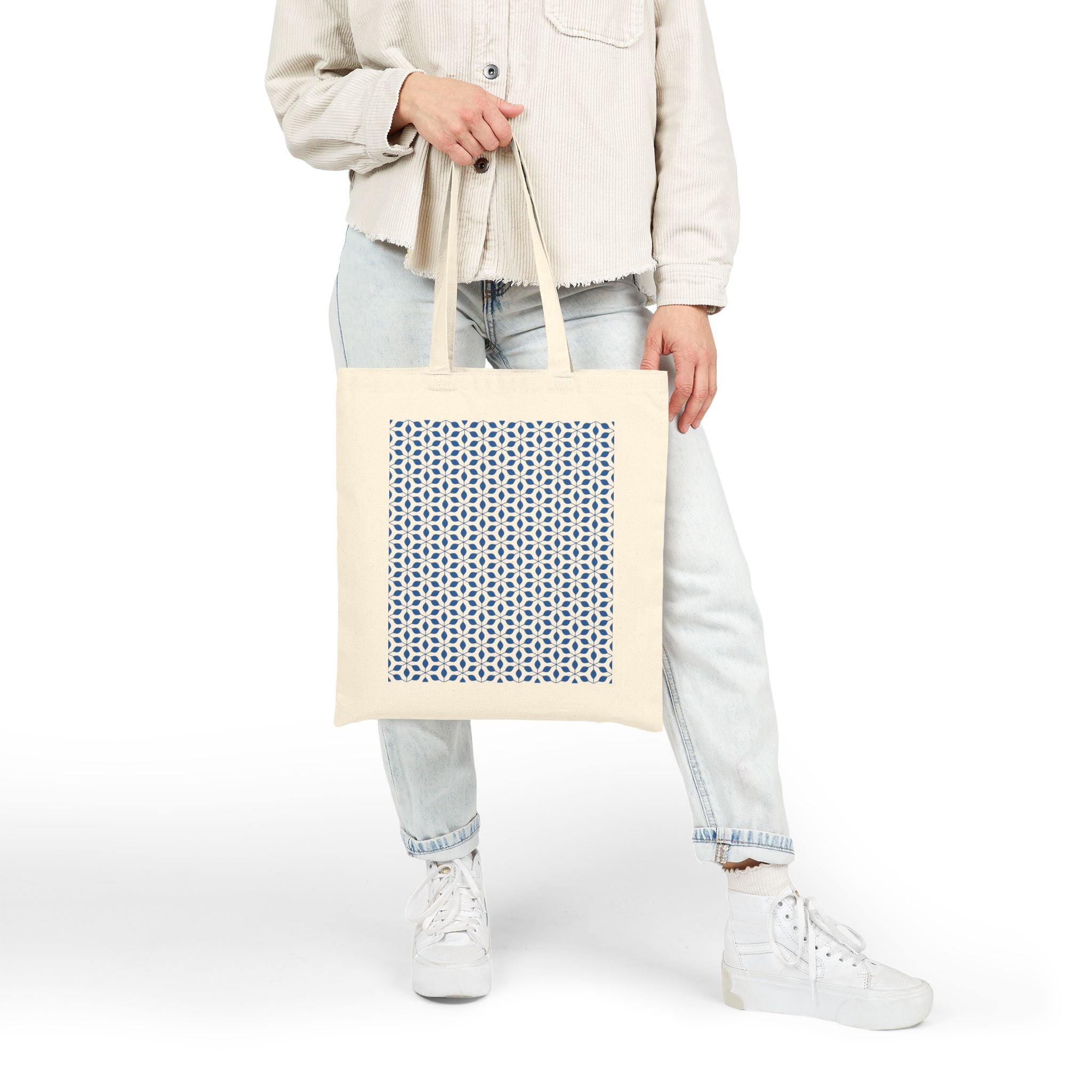 Plava — Printed Cotton Tote Bag Moroccan Inspired Design