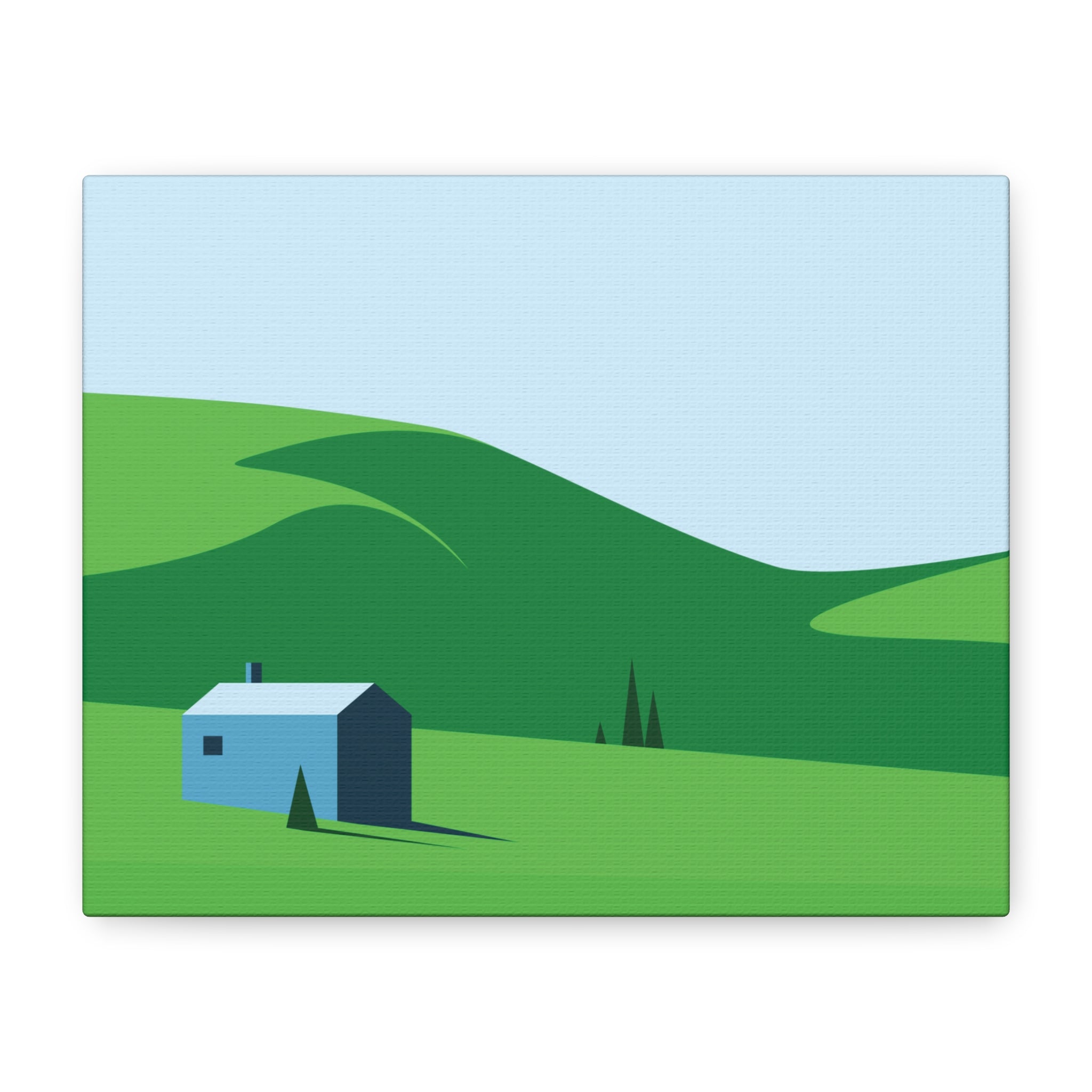 Kodya — Minimalist Green Hills Moroccan Landscape Wall Art