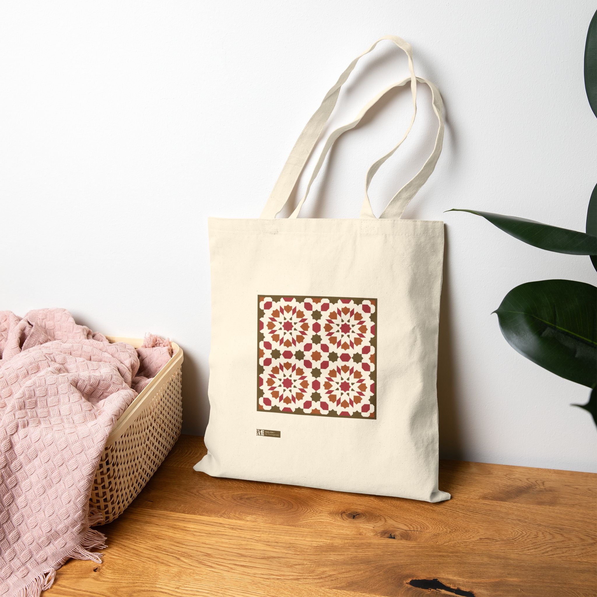 Salon — Printed Cotton Tote Bag Moroccan Inspired Design