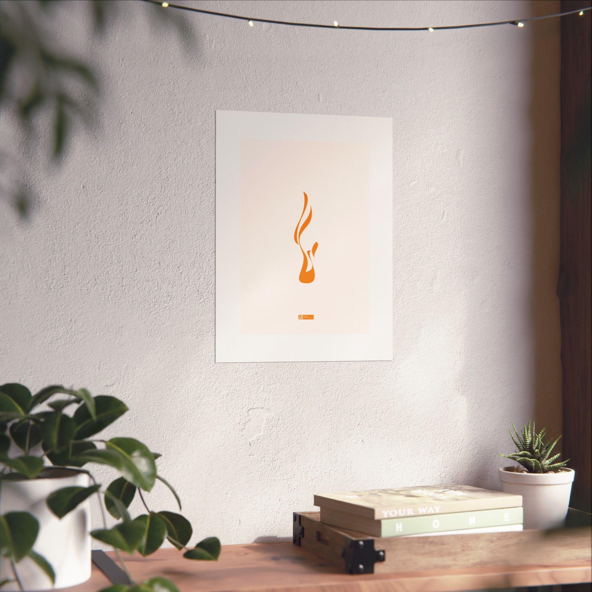Fire — Minimalist Arabic Calligraphy Matte Vertical Poster