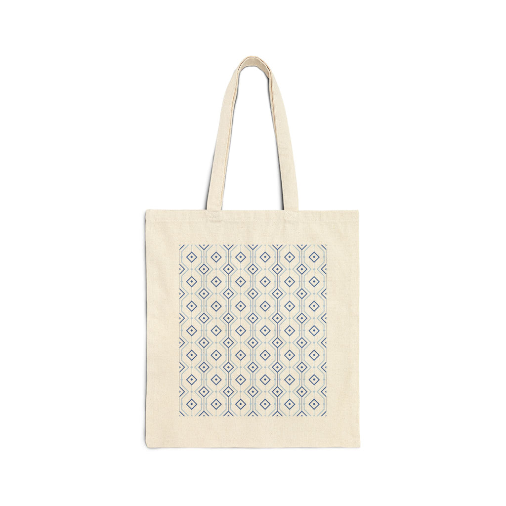 Caeruleum — Printed Cotton Tote Bag Moroccan Inspired Design