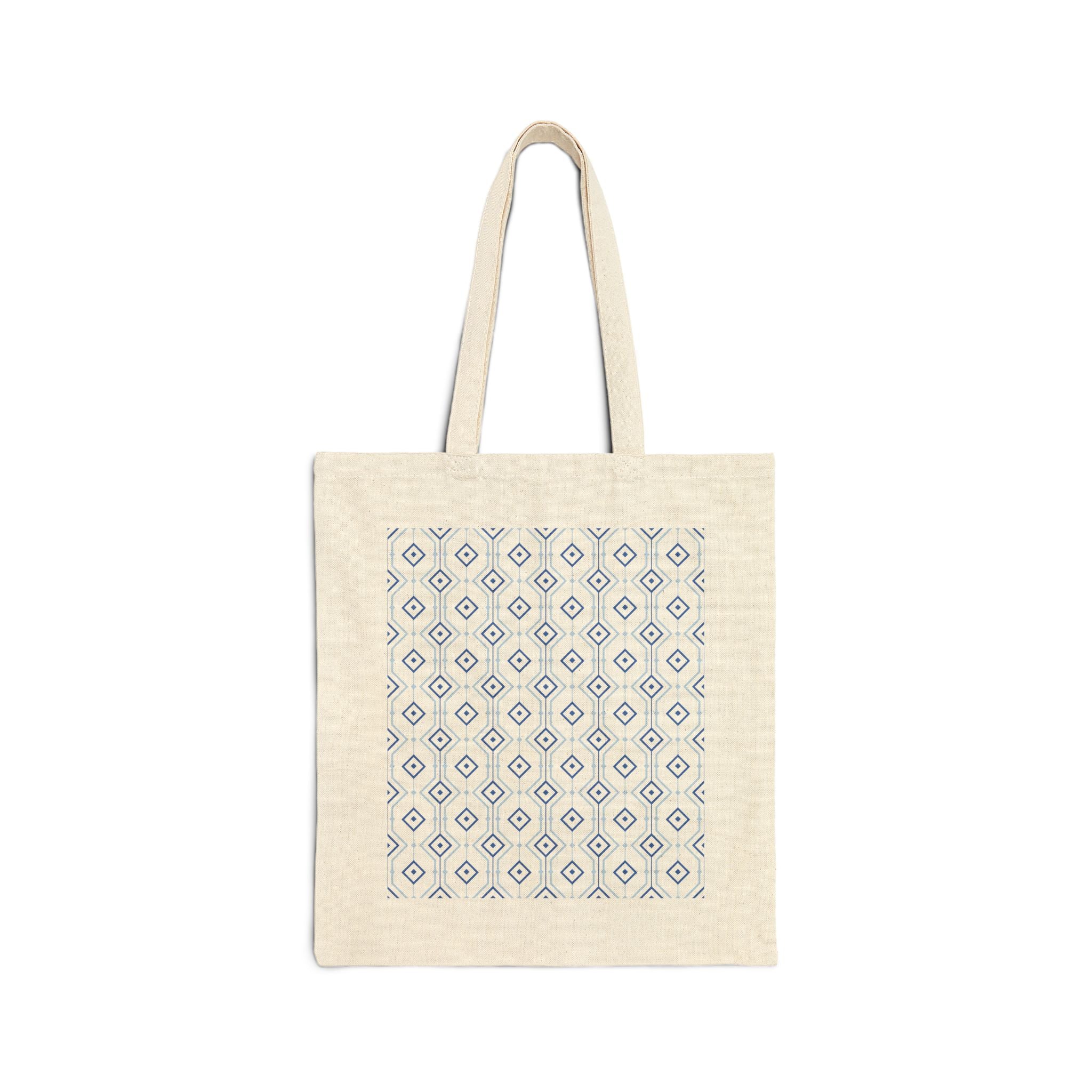 Caeruleum — Printed Cotton Tote Bag Moroccan Inspired Design