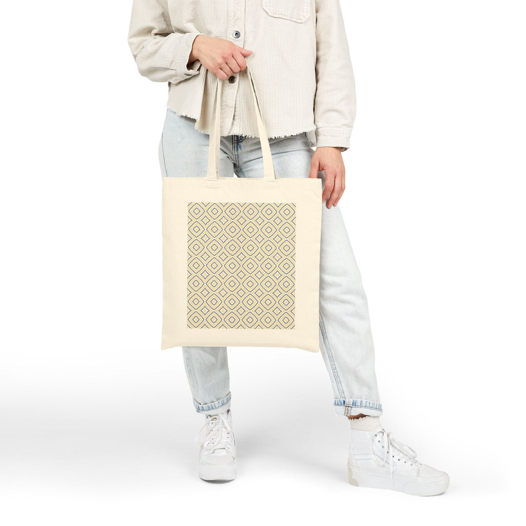 Hannah — Printed Cotton Tote Bag Moroccan Inspired Design