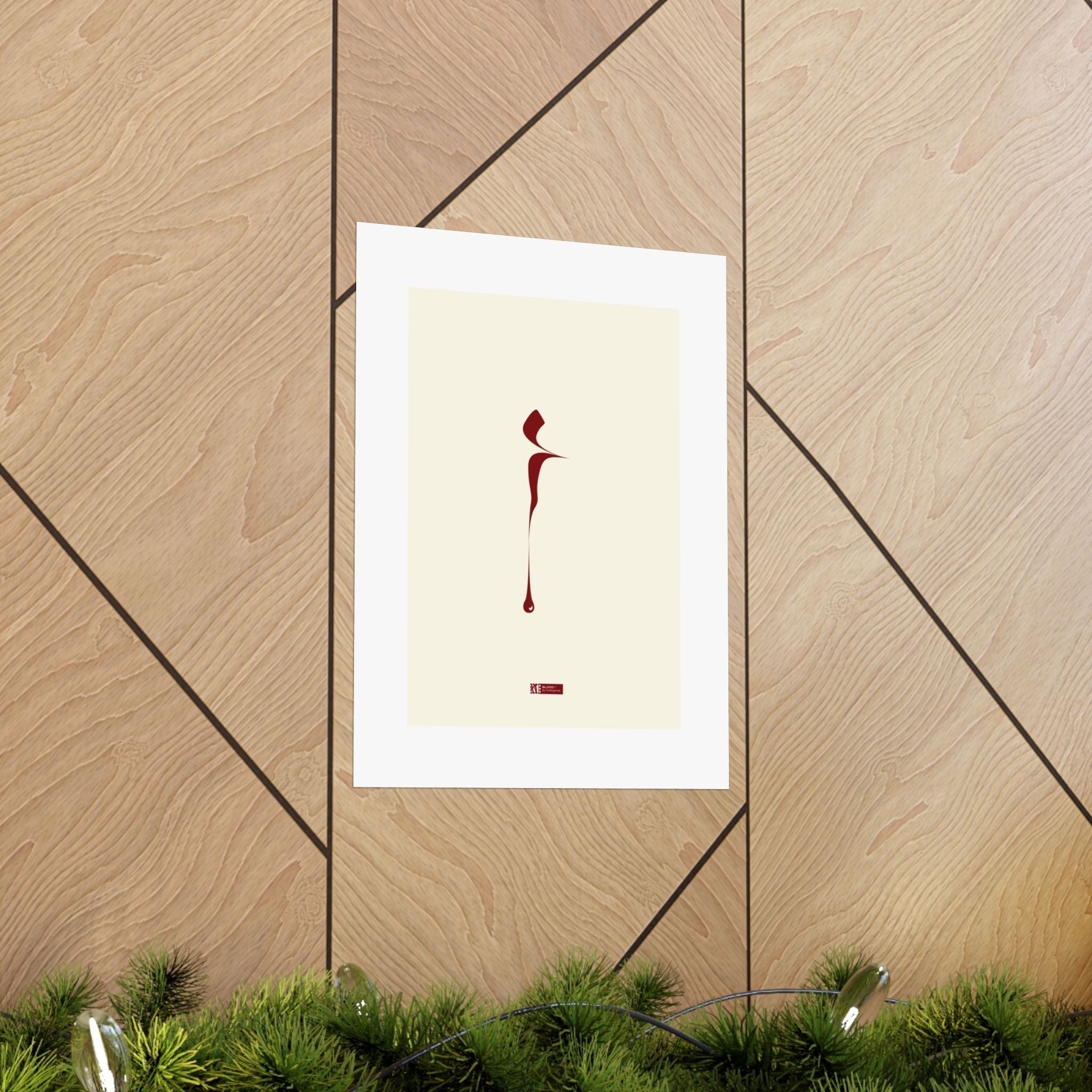 Blood — Minimalist Arabic Calligraphy Matte Vertical Poster