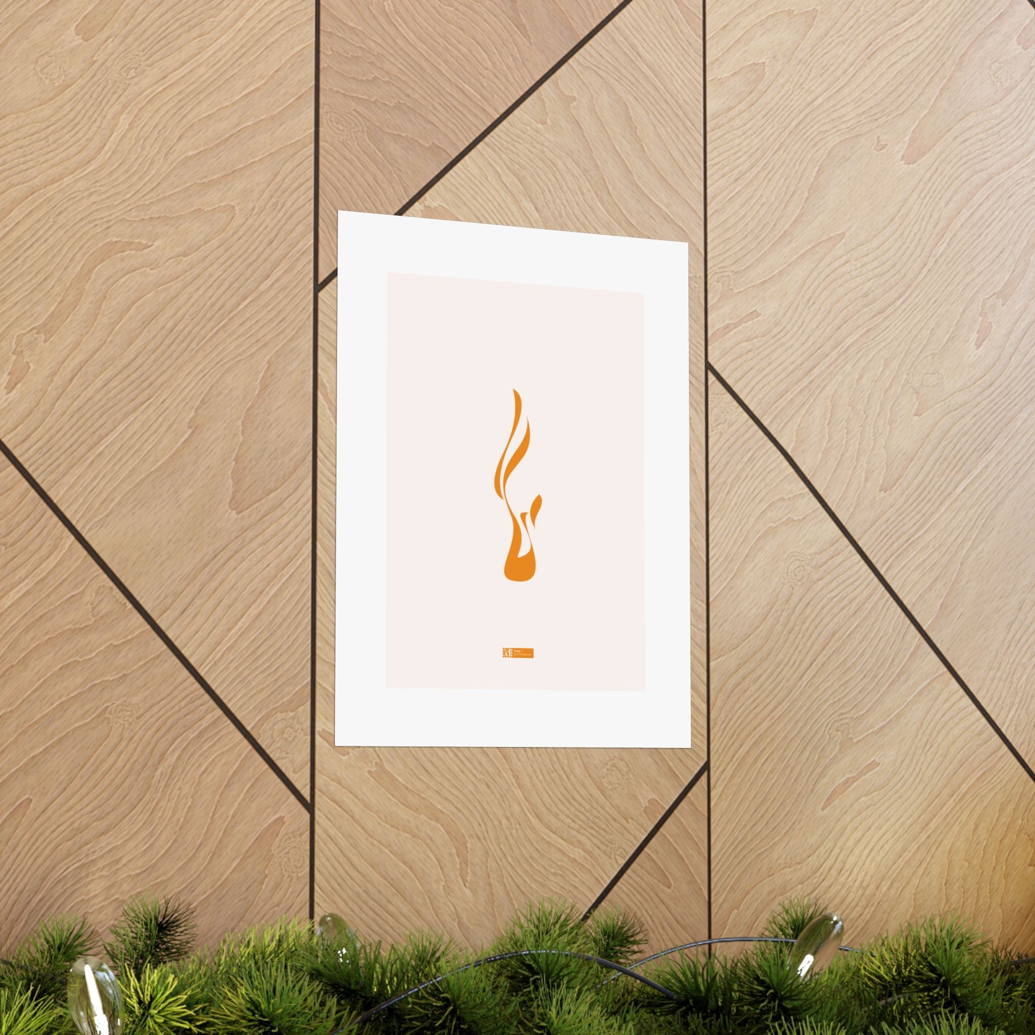 Fire — Minimalist Arabic Calligraphy Matte Vertical Poster